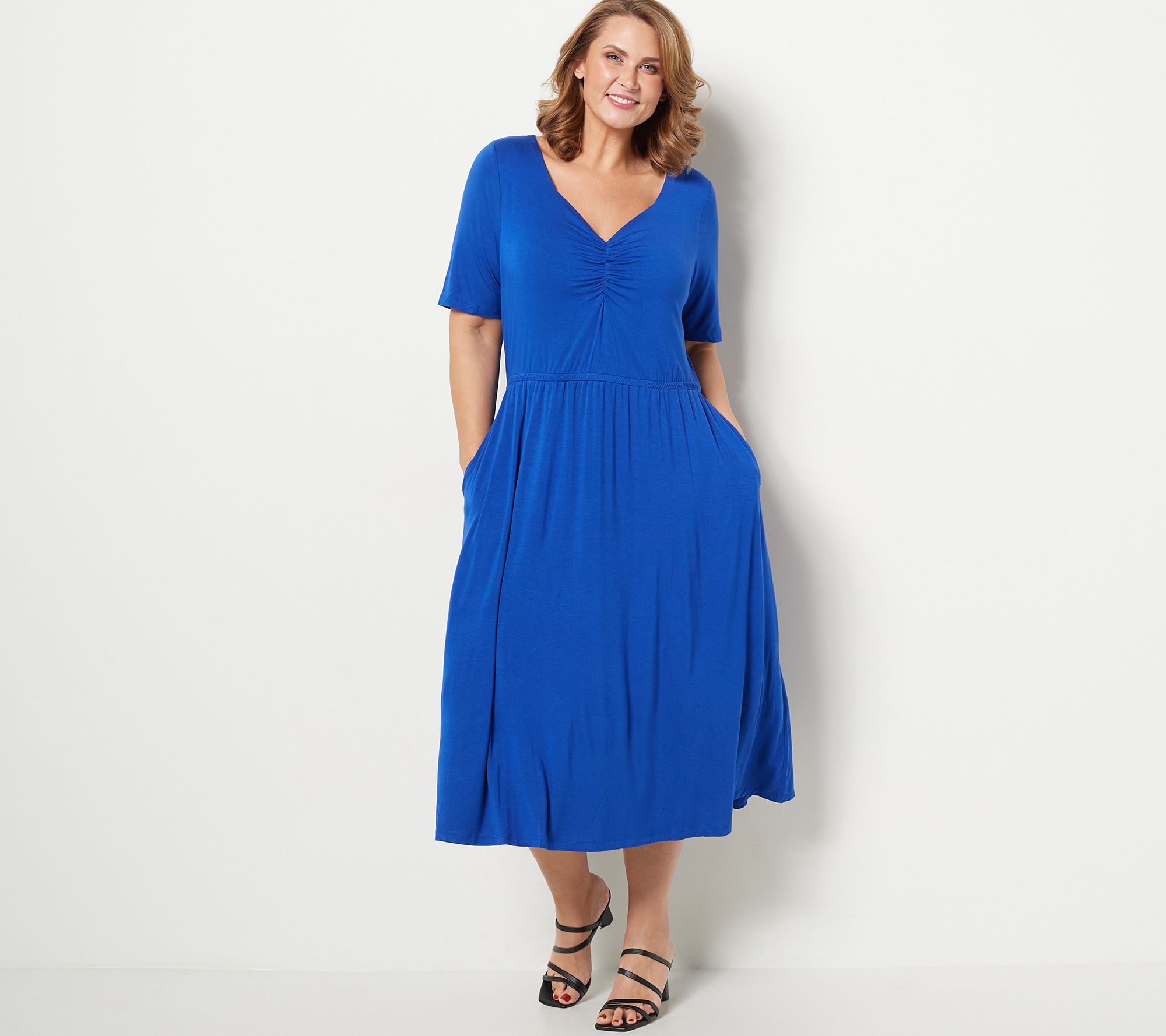 J Jason Wu Regular Print or Solid Sweetheart Neck Knit Midi Dress