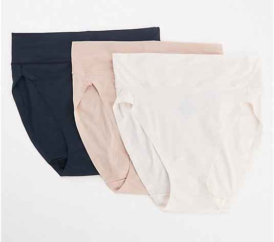All Worthy Set of 3 Brushed Micro Hi-Cut Panties 