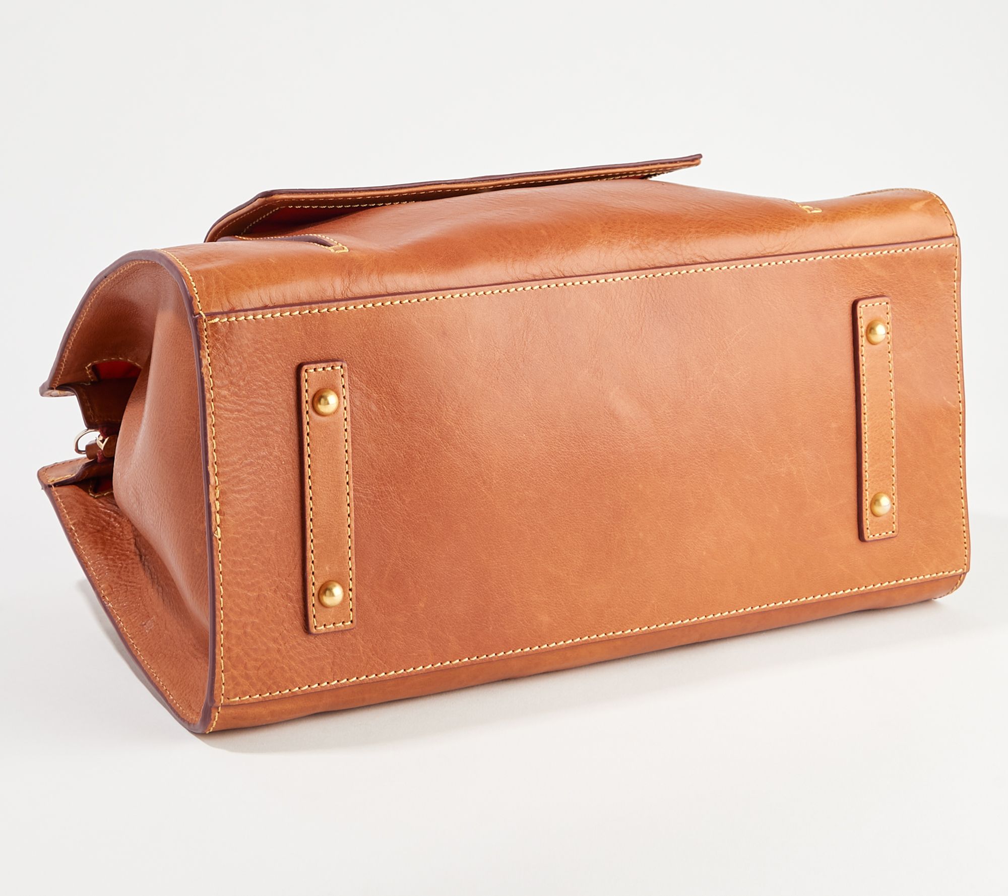 Dooney & Bourke Florentine Leather Twist Sac Shoulder Bag on QVC 