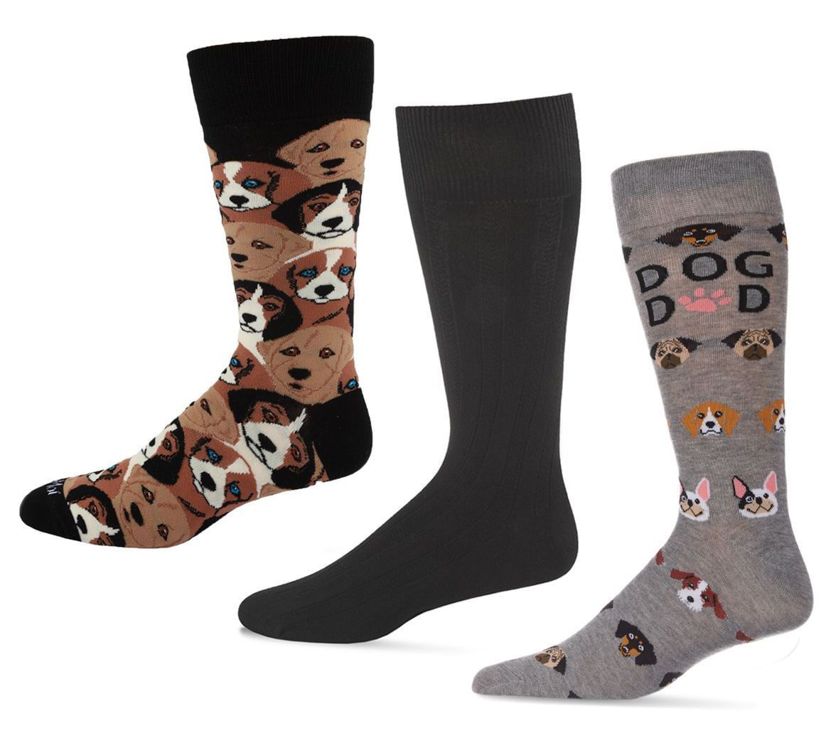 Memoi Men's Novelty Bamboo Blend 3 Pair Pack