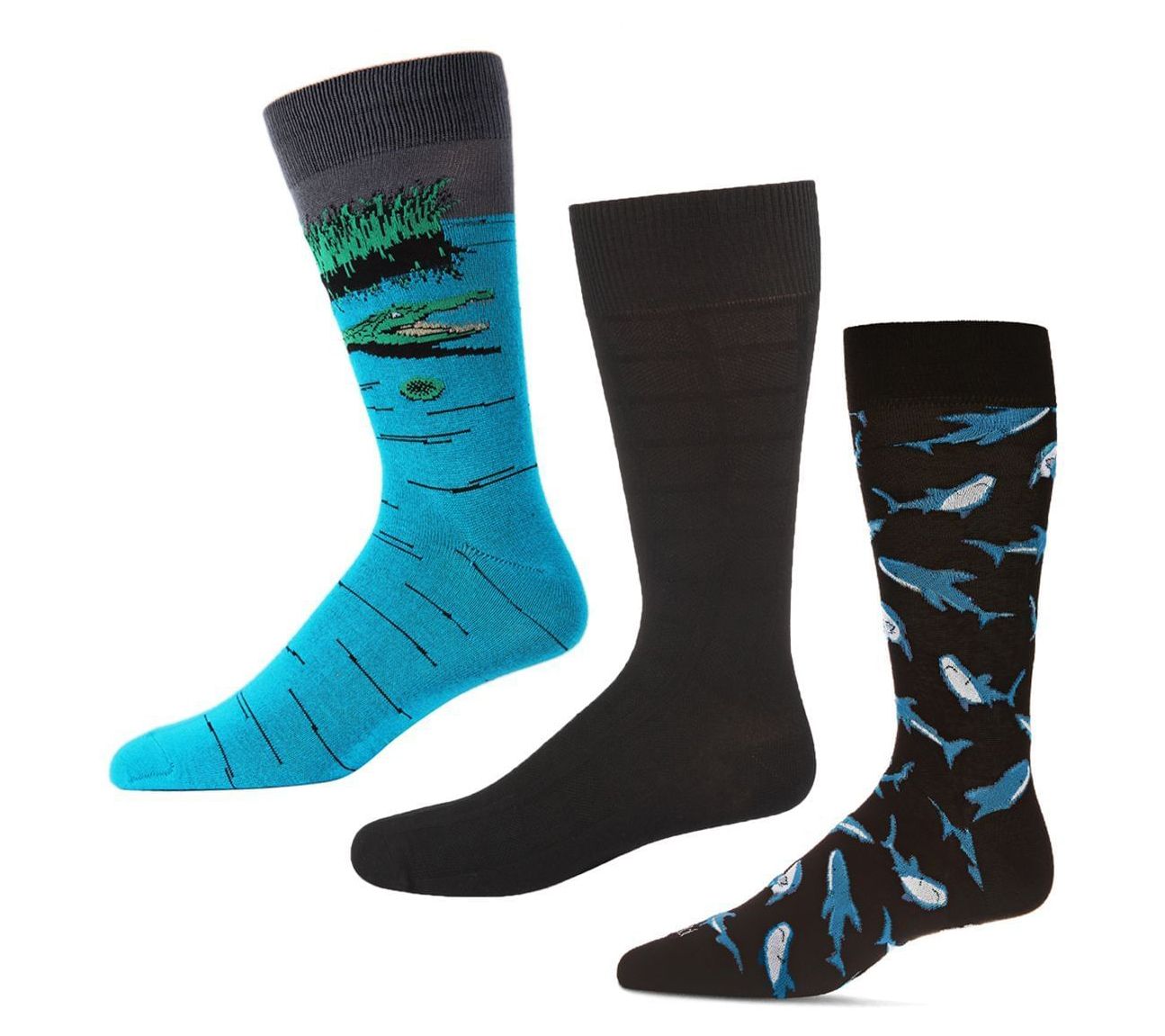 Memoi Men's Novelty Bamboo Blend 3 Pair Pack