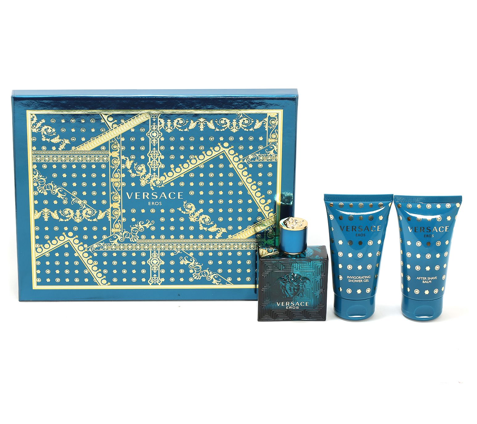 Versace Dylan Blue Men 3pc Set Cologne Spray 1.7 oz After Shave Balm Shower  gel