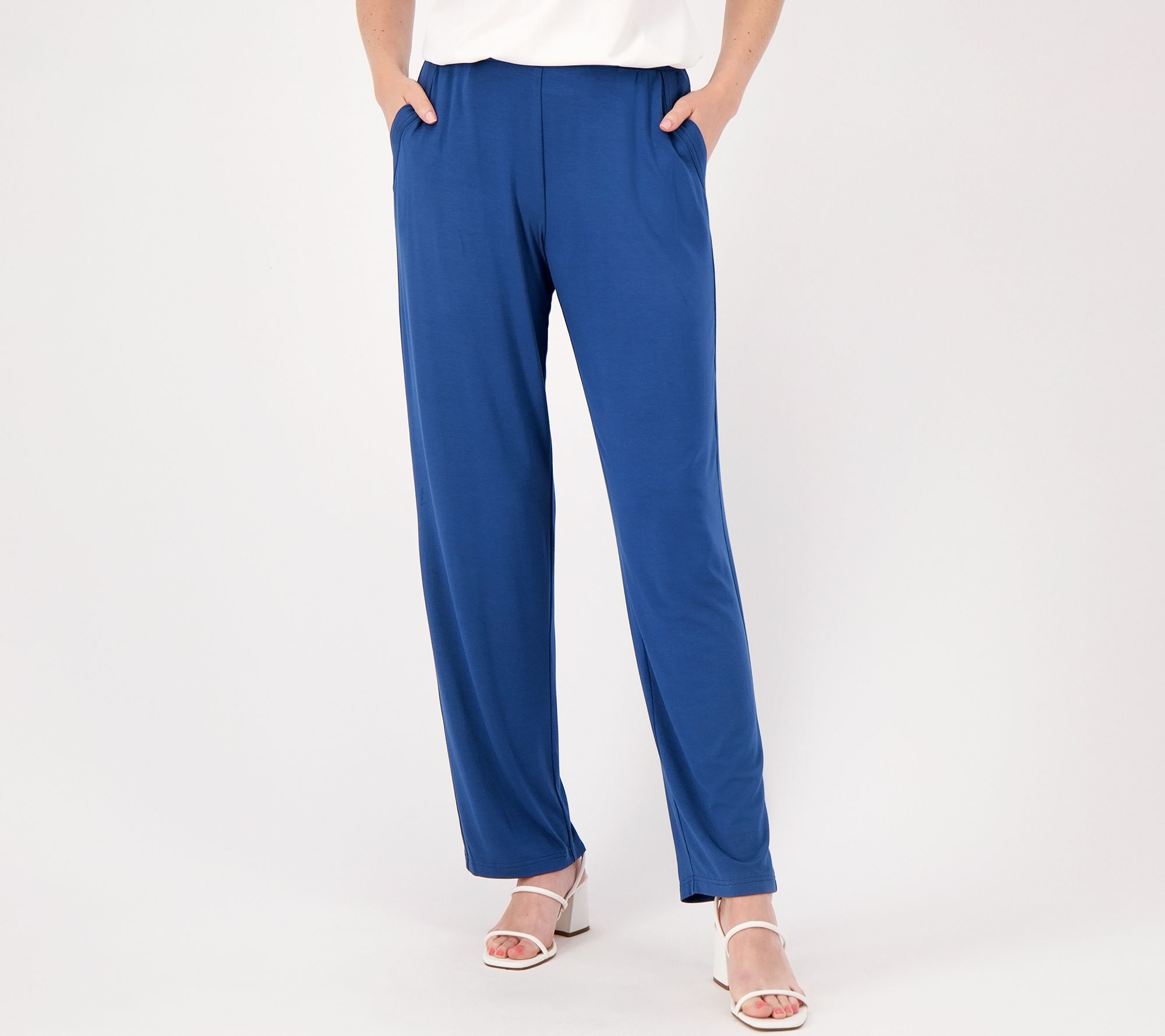 "As Is" Susan Graver Lifestyle Spa Knit Straight Leg Pant