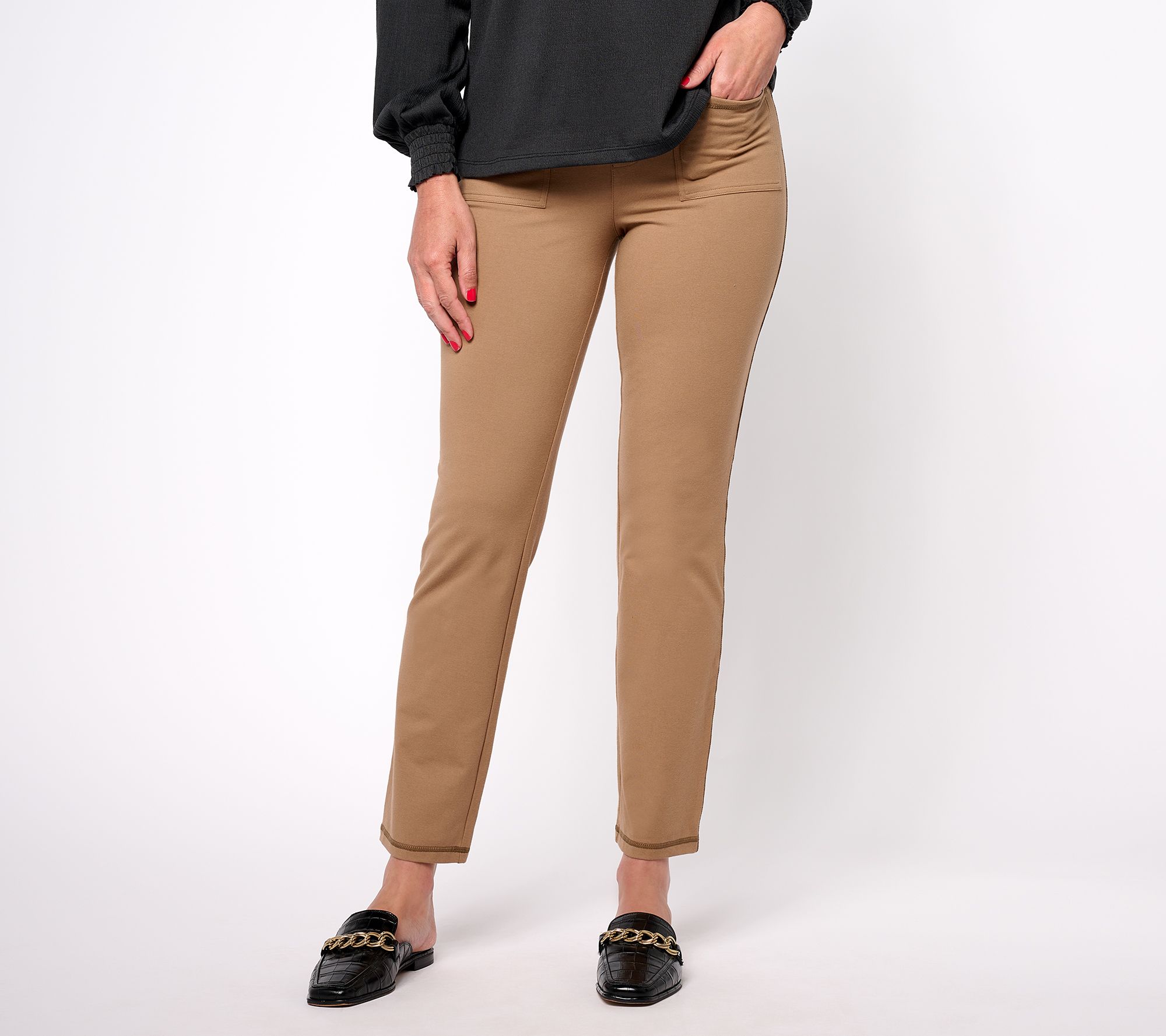 Women with Control Petite Tummy Control Patch Pocket Pant