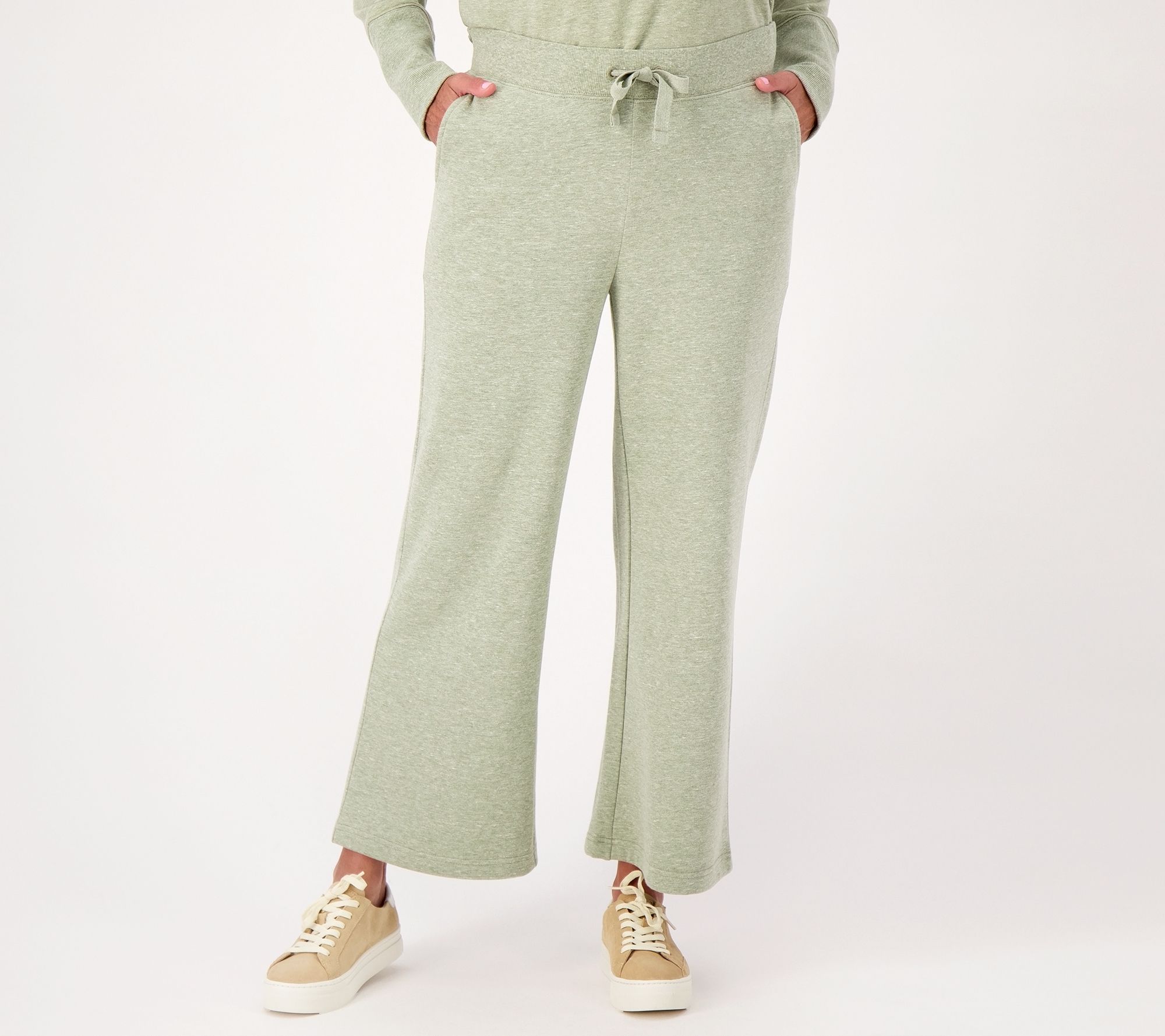 "As Is" Encore by Idina Menzel Regular Fleece Wide Leg Pants