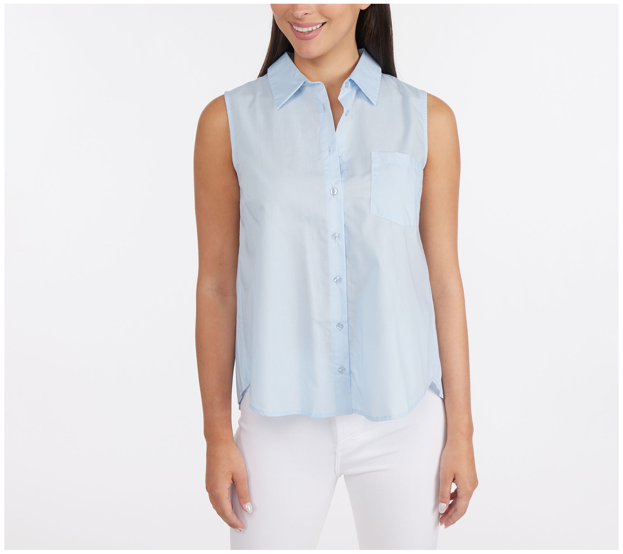 Ellen Tracy Women's Shirt with Pleated Back - QVC.com