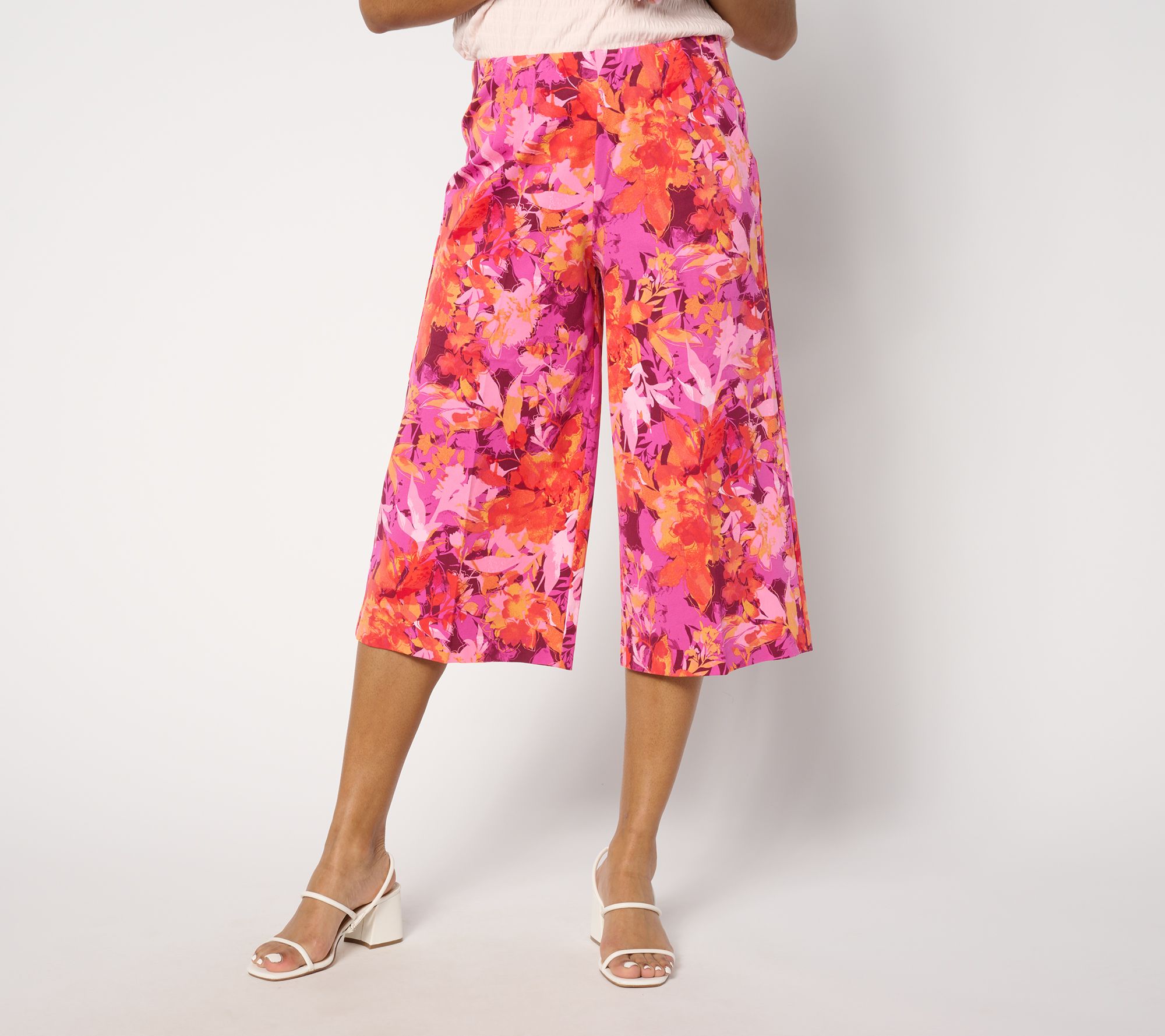 Isaac Mizrahi Live! Tall 24/7 Stretch Wide Leg Capri Pants