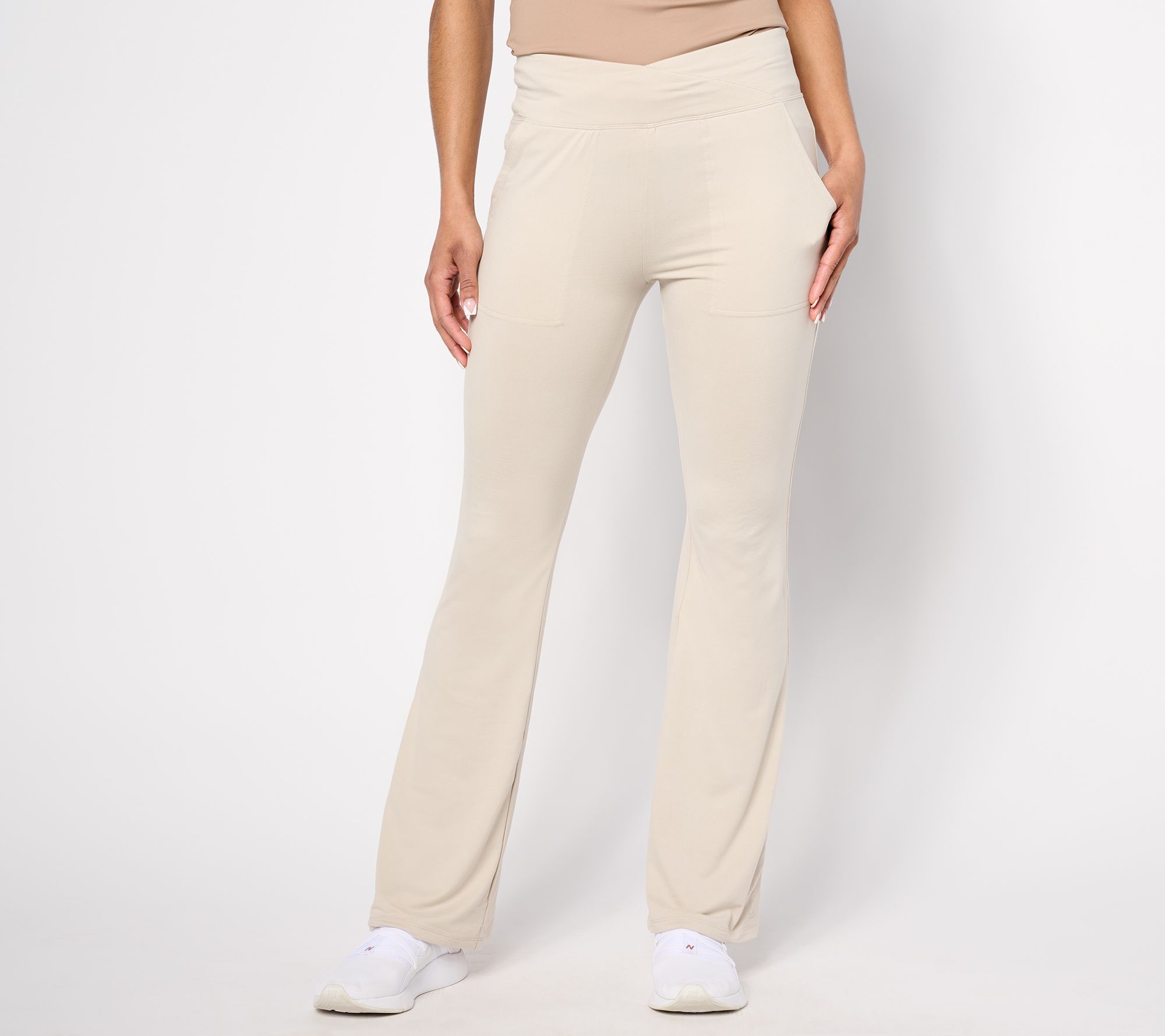 "As Is" Cuddl Duds Flexwear Crossover Waist Bootcut Pant