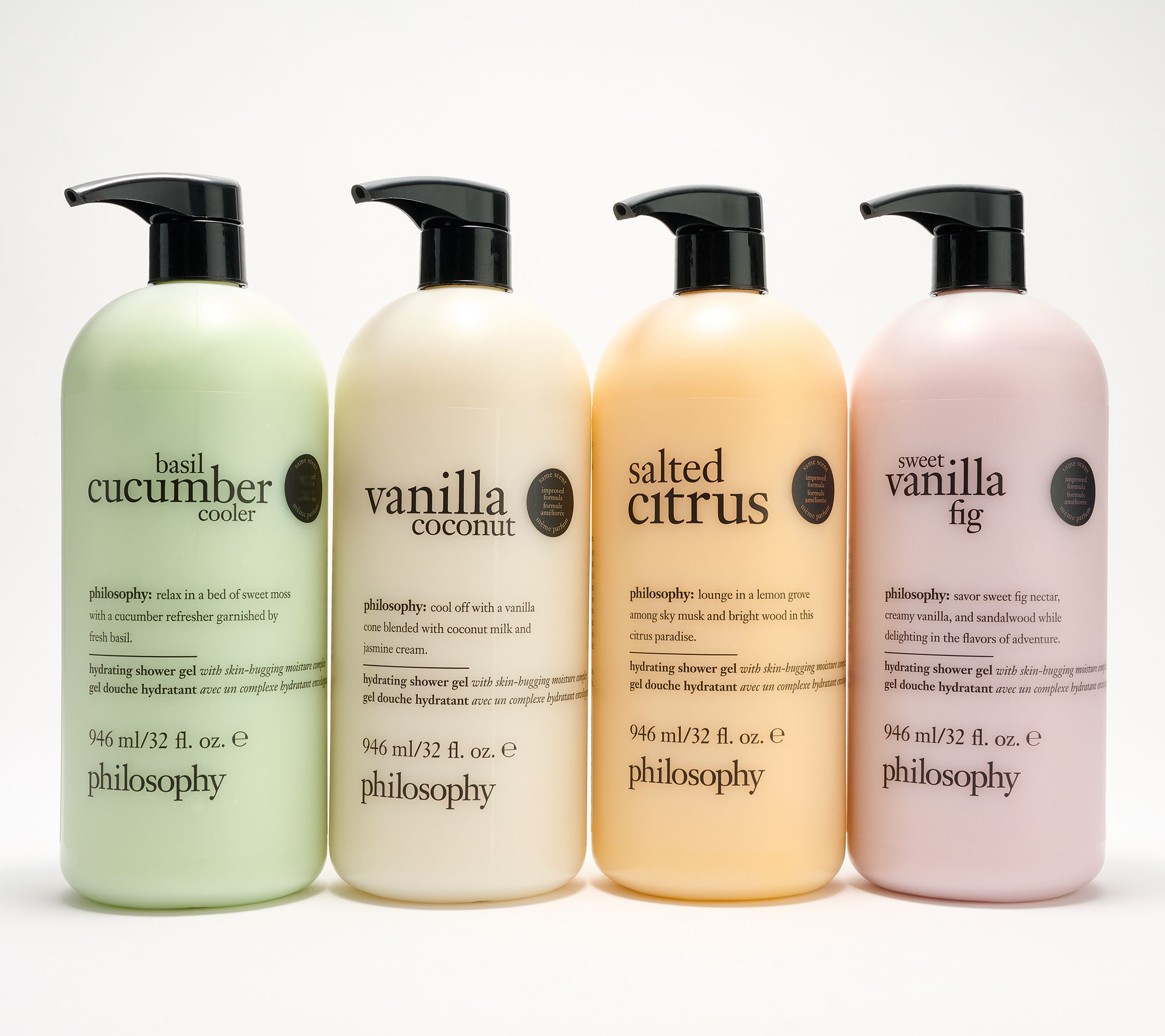 philosophy sweet & salty 4 piece 32oz shower gel collection