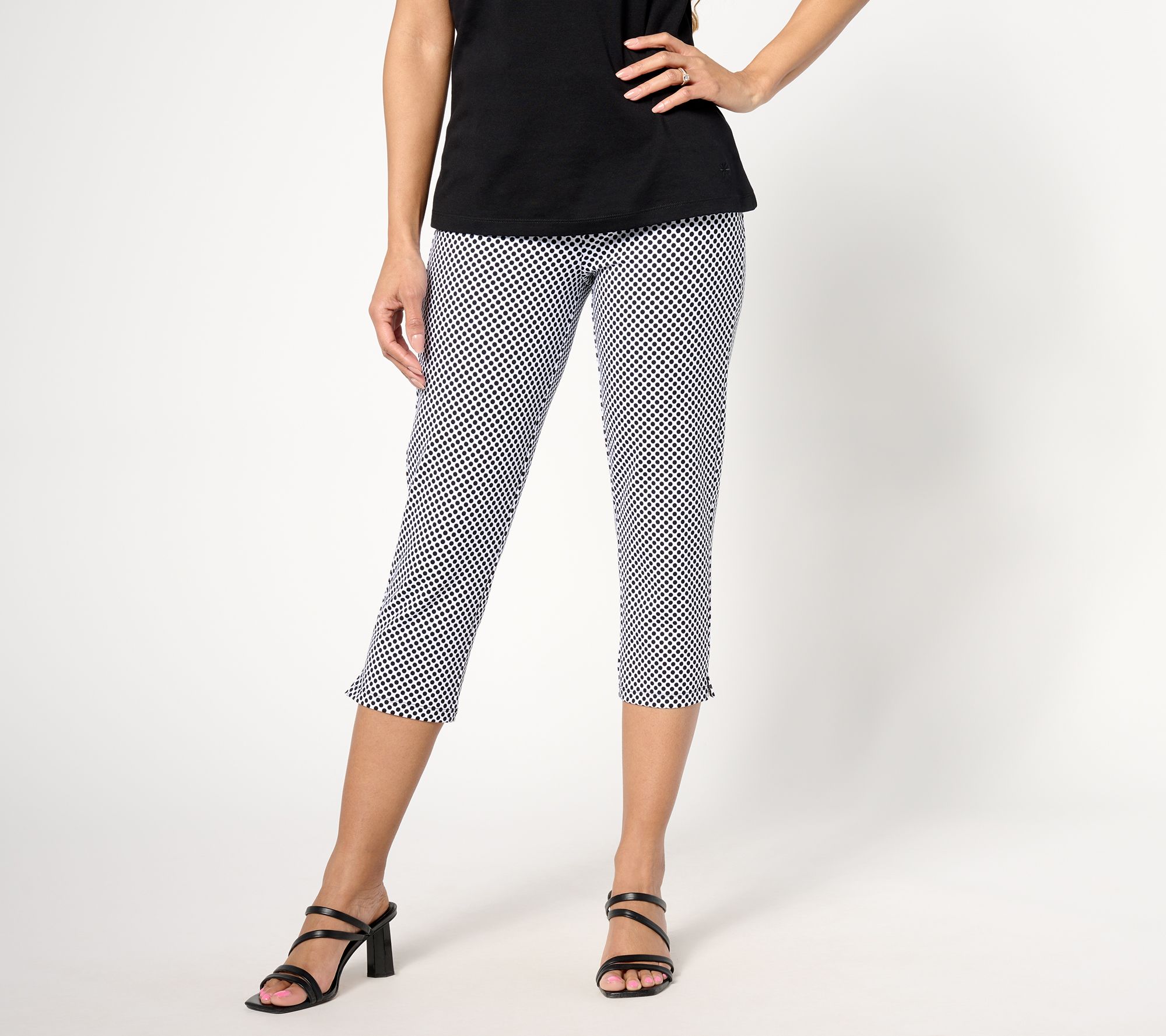 "As Is" Susan Graver Weekend Petite Premium Stretch Ava Capri Pants