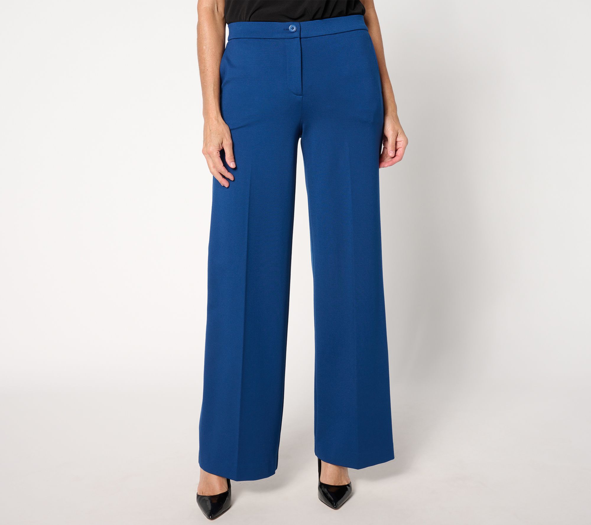 "As Is" Tailored by Susan Graver Pet Sleek Ponte Zip Trousers
