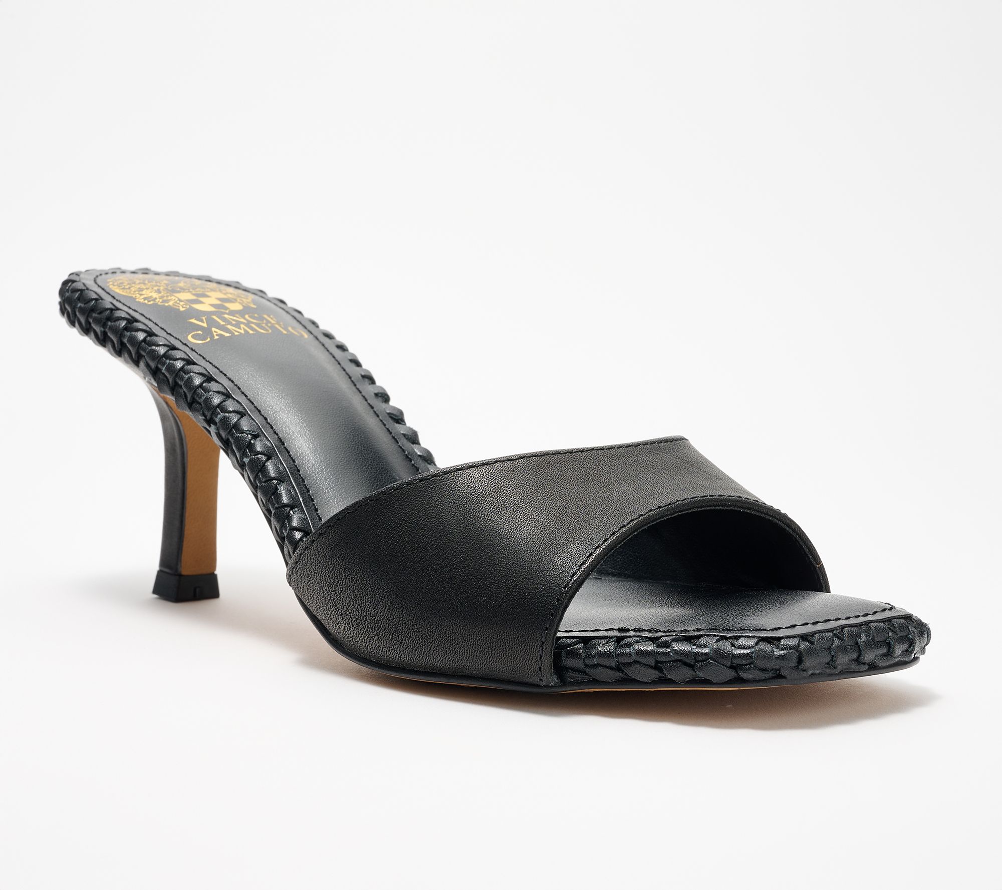 Vince Camuto Leather Heeled Mules Emmla
