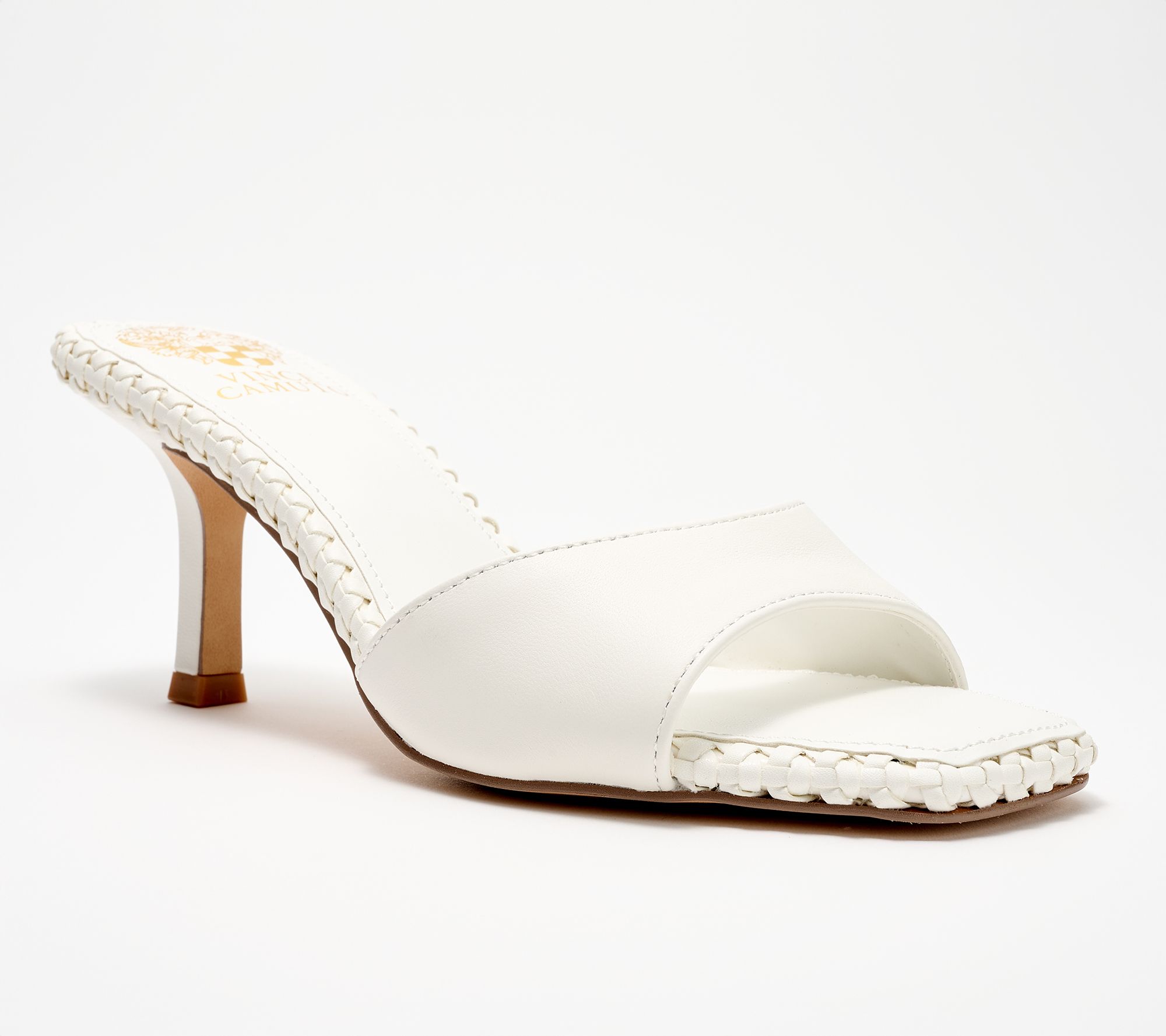 Vince Camuto Leather Heeled Mules Emmla
