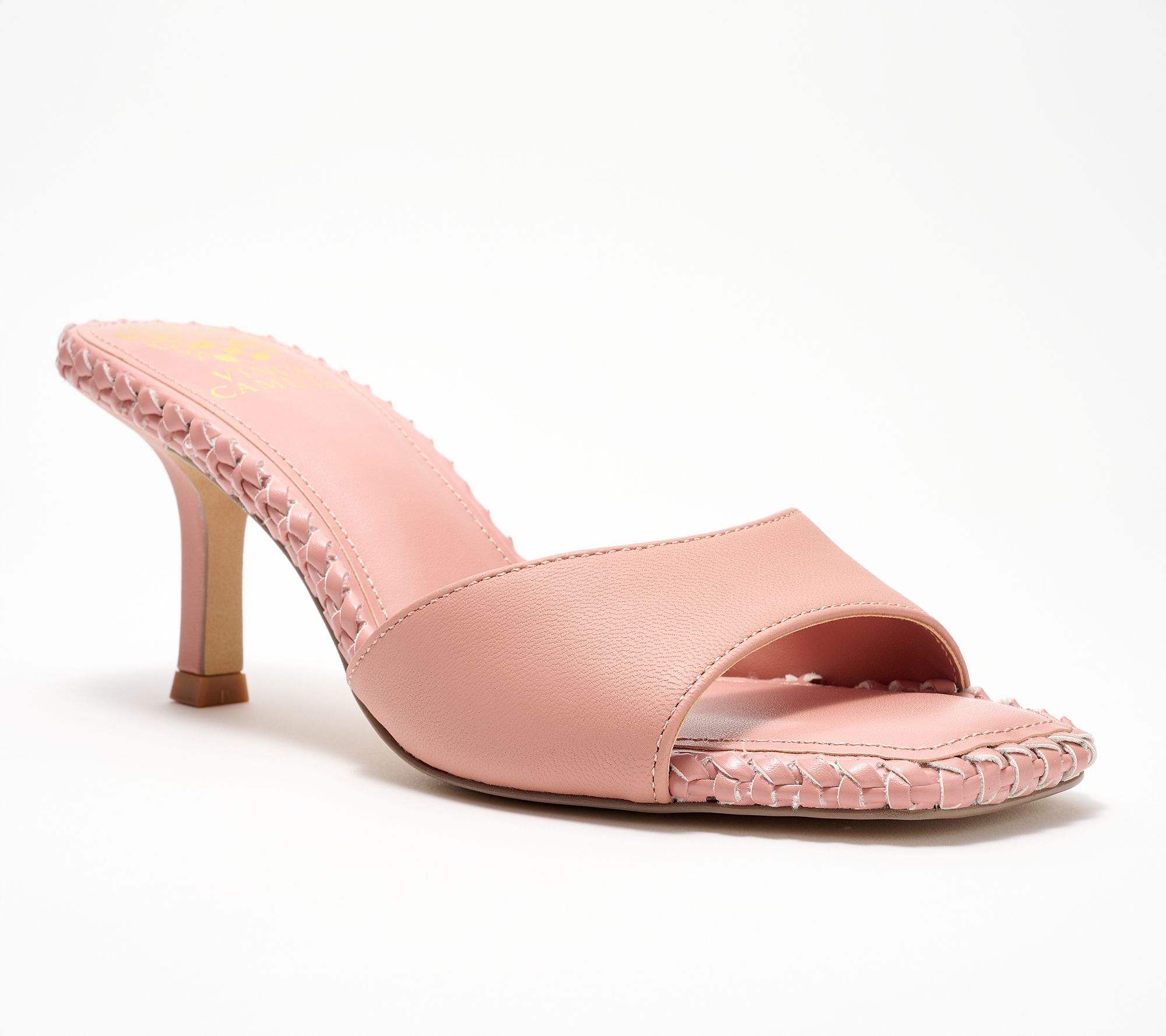 Vince Camuto Leather Heeled Mules Emmla