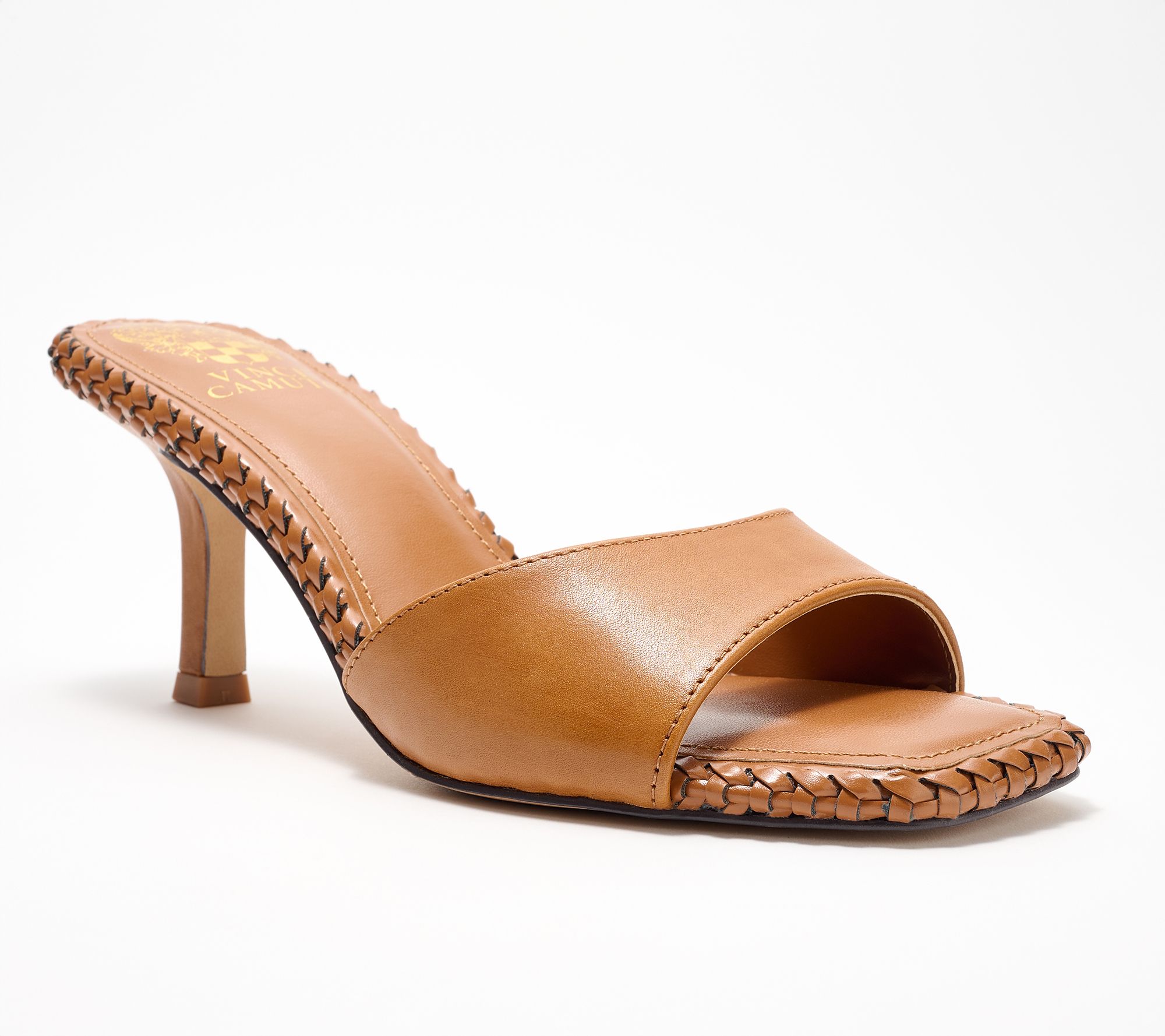 Vince Camuto Leather Heeled Mules Emmla