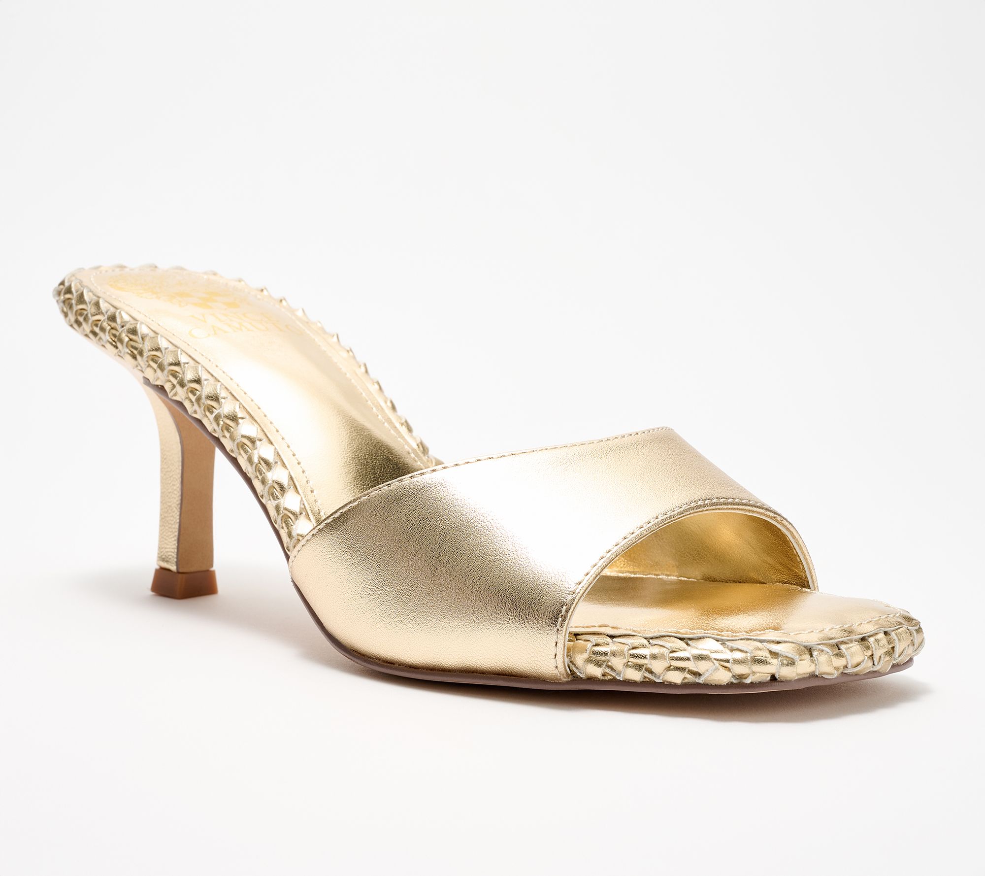 Vince Camuto Leather Heeled Mules Emmla