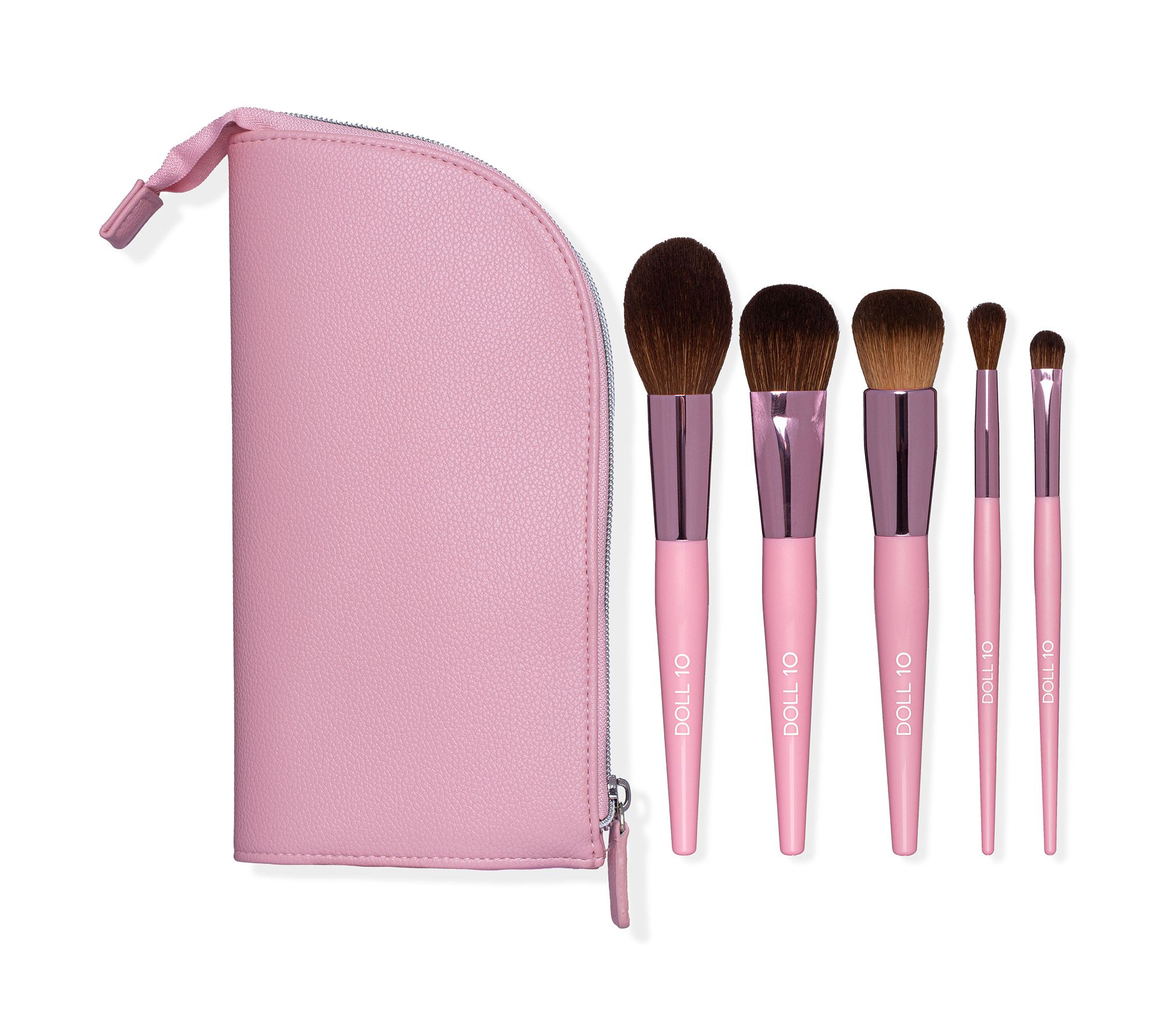 DOLL 10 Seas the Day 5pc Vegan Brush Collection with Travel Case