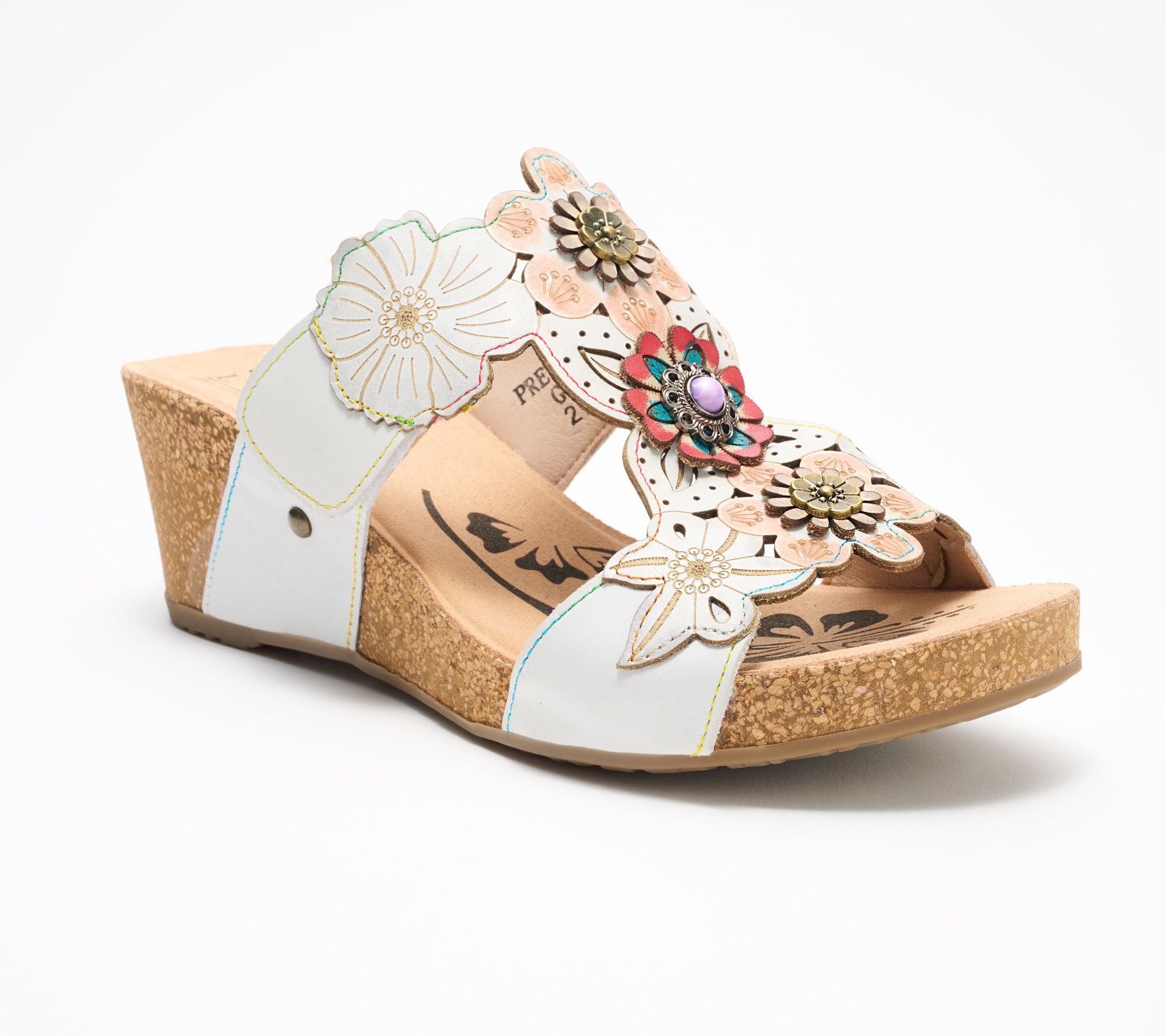 L'Artiste by Spring Step Leather Wedge Sandals Prettypetals