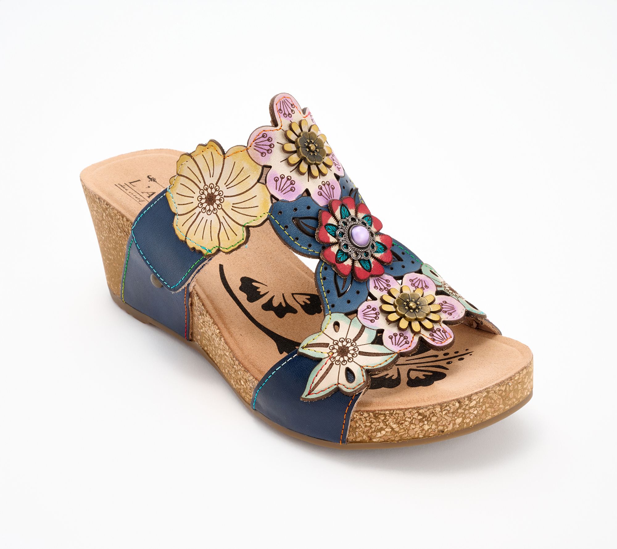 L'Artiste by Spring Step Leather Wedge Sandals Prettypetals