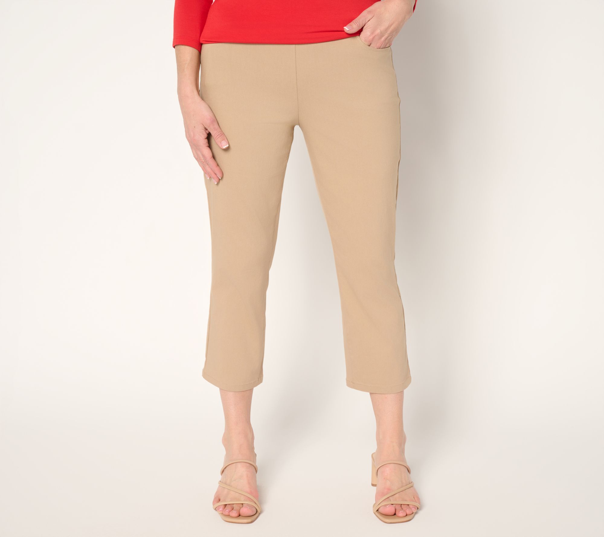 Susan Graver Regular Ultra Stretch Slim Leg Crop Pants