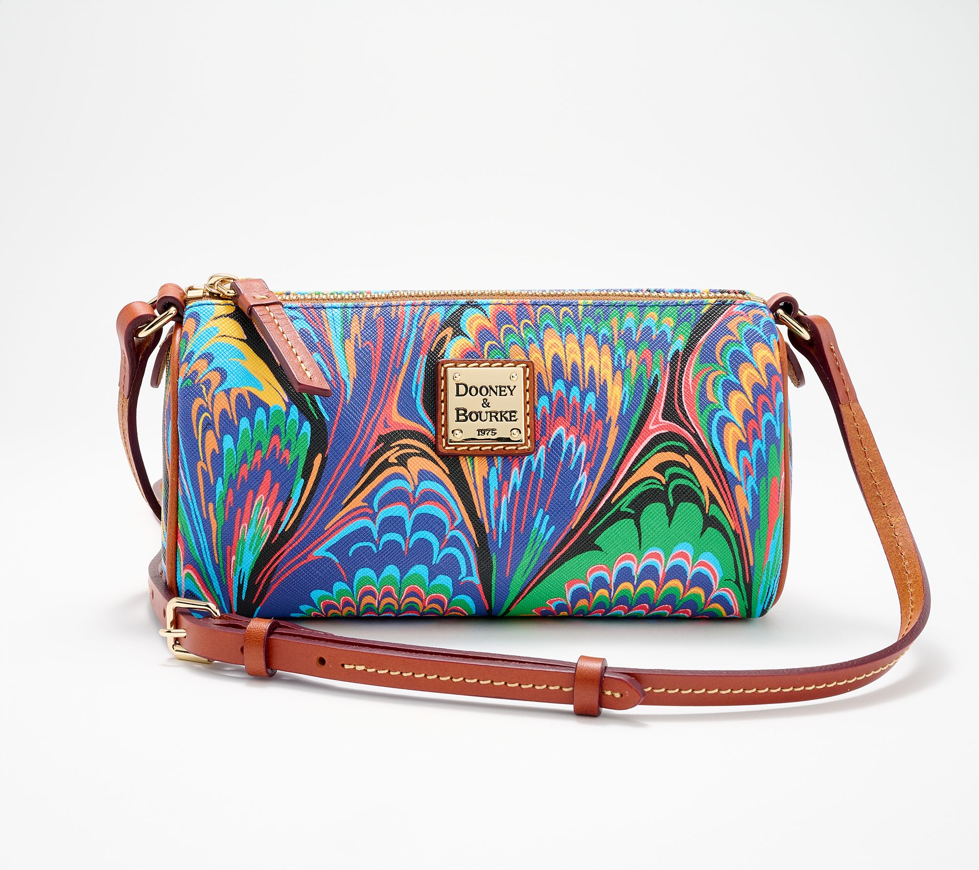  Dooney & Bourke Coated Cotton Plumes Buffy Crossbody