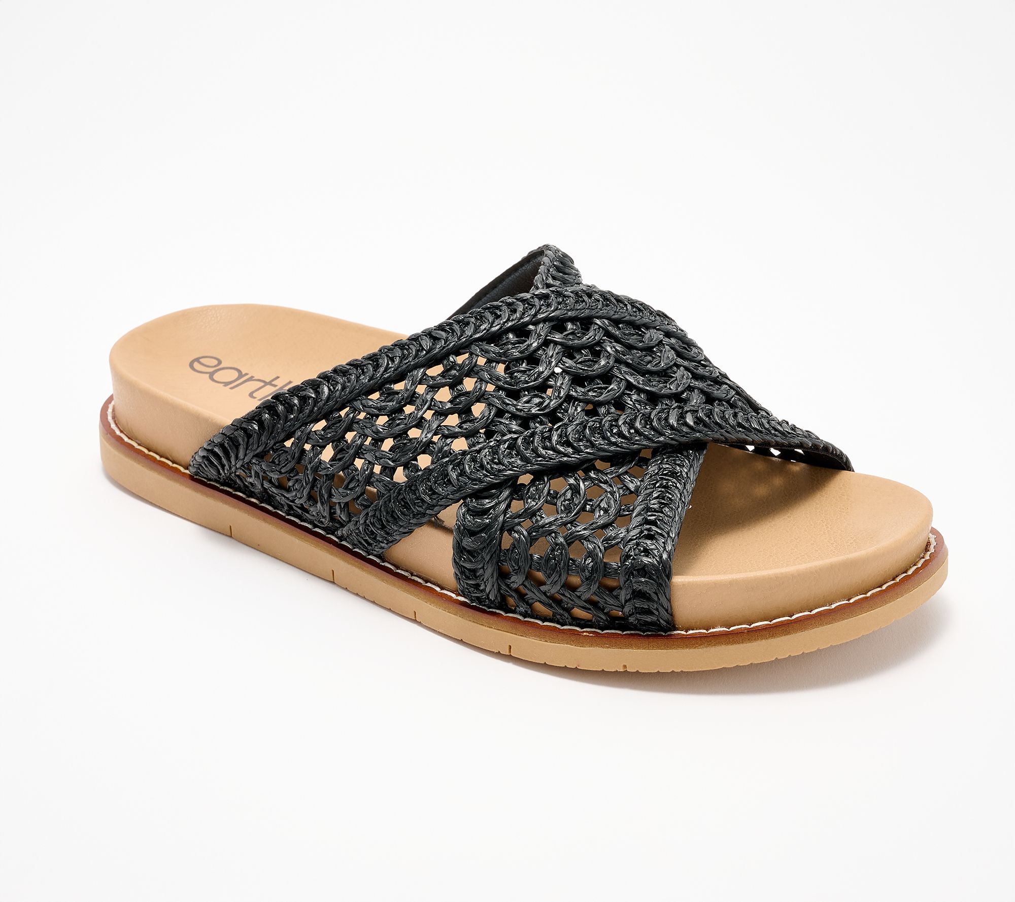 Earth Crochet Cross Band Slide Sandals - Flurry