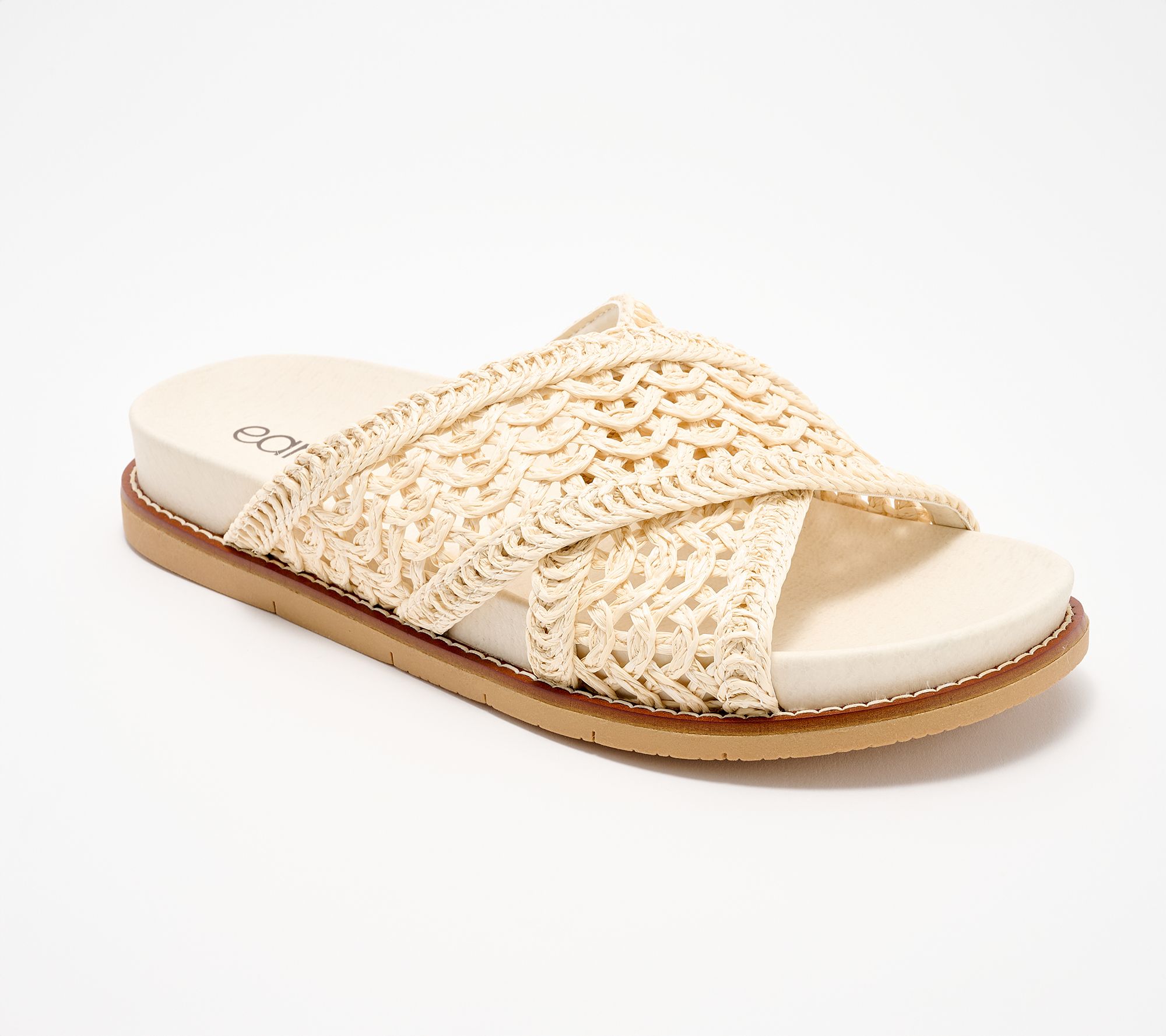 Earth Crochet Cross Band Slide Sandals - Flurry