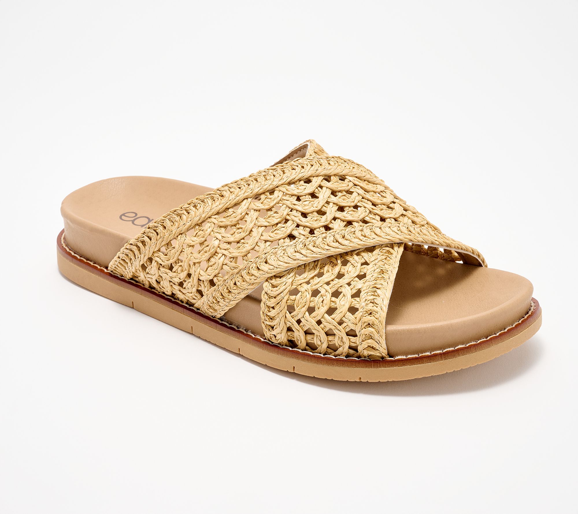 Earth Crochet Cross Band Slide Sandals - Flurry