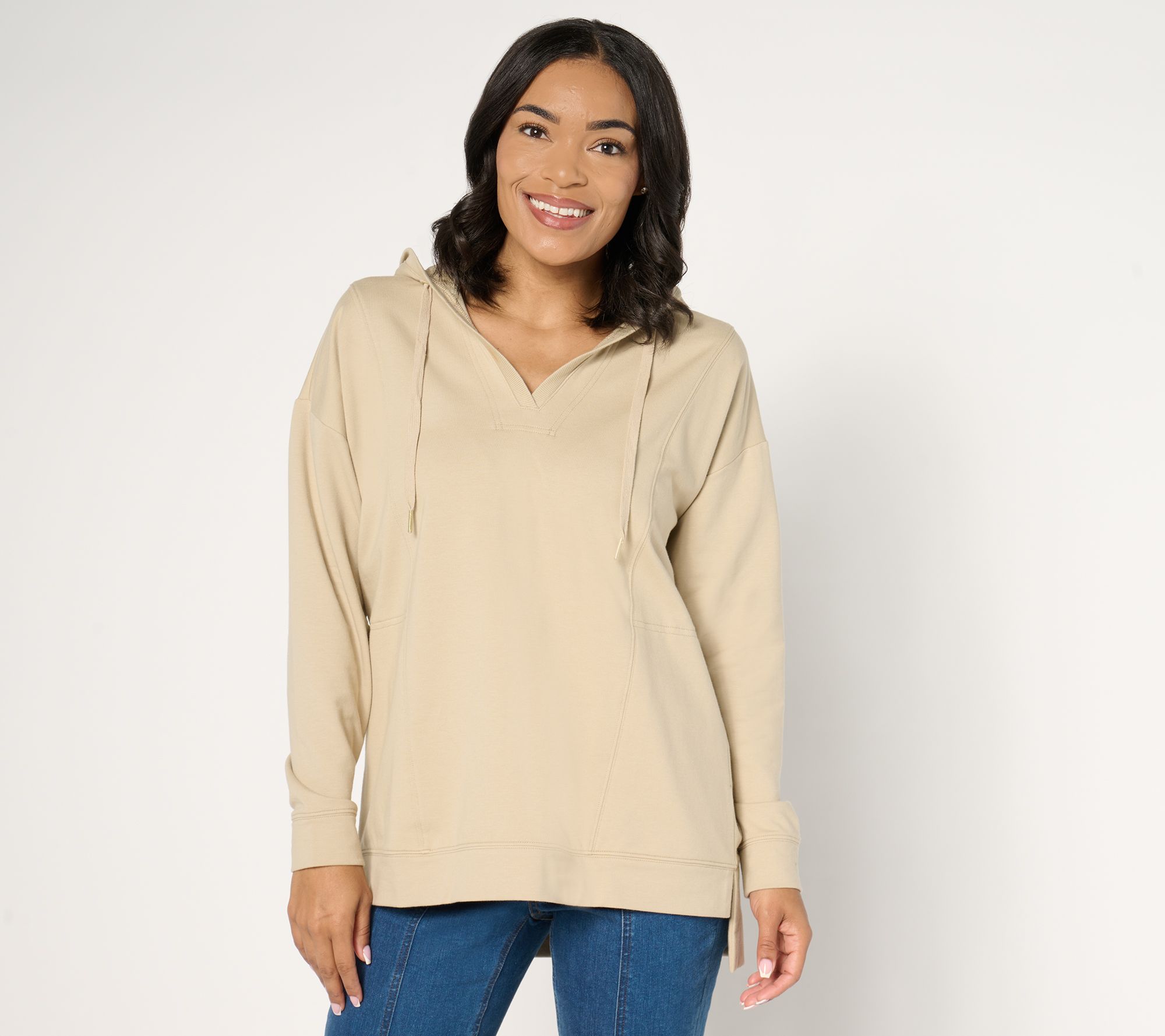 "As Is" Joan Rivers French Terry Hooded Pull Over Sweatshirt