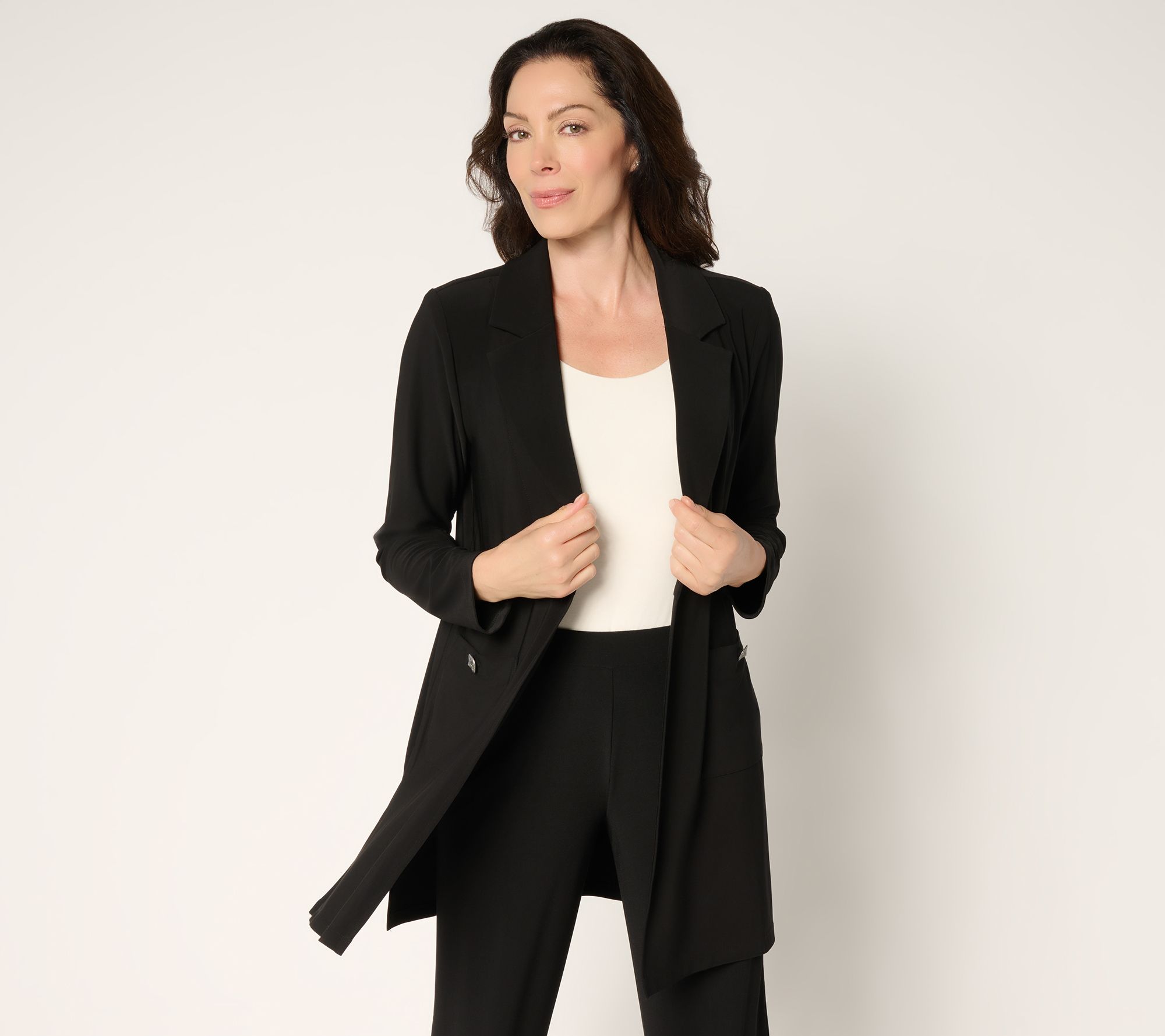 GRAVER Susan Graver Regular LK Luxe Duster Cardigan