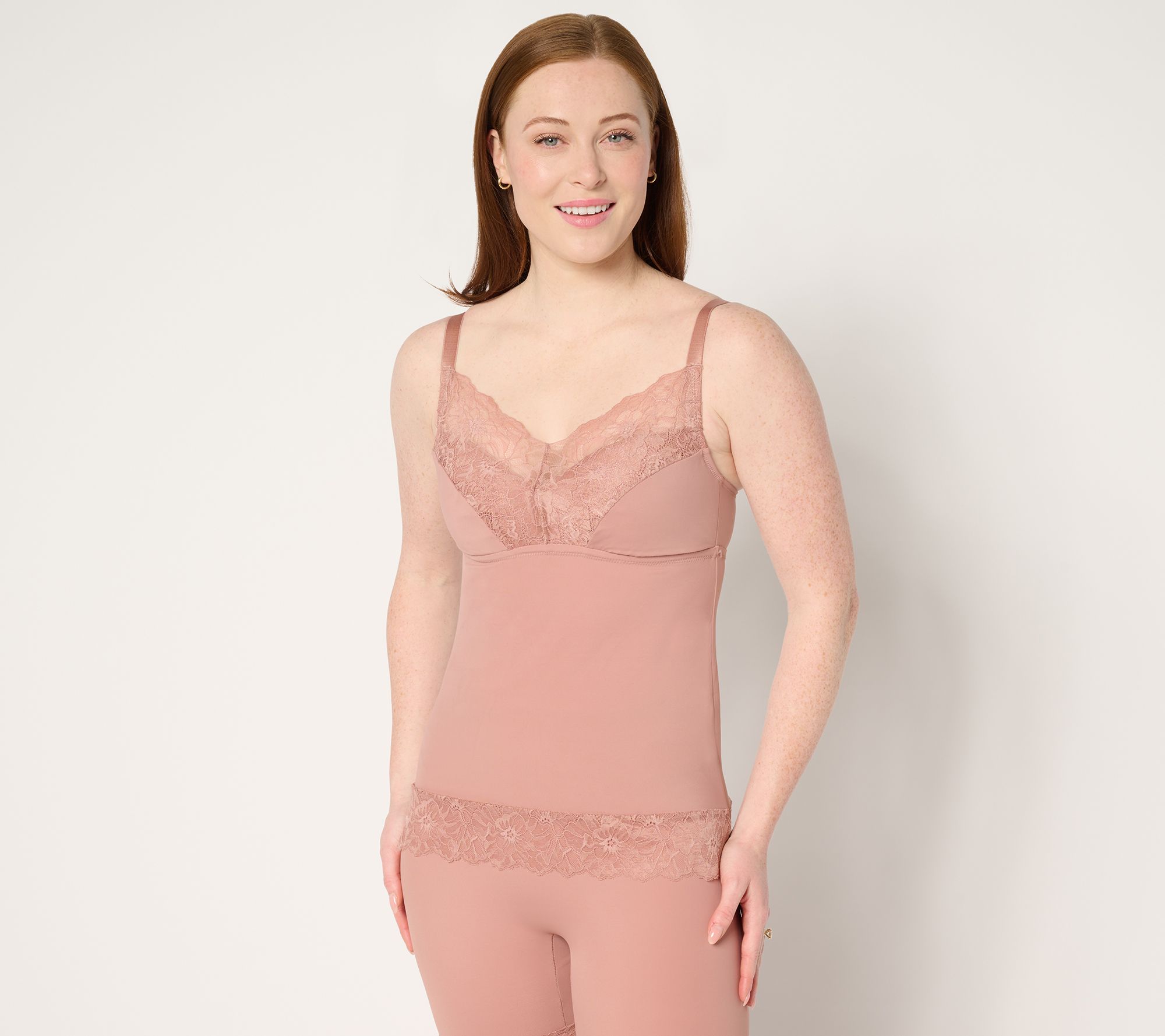 "As Is" Breezies Soft Support Lace Bra Camisole