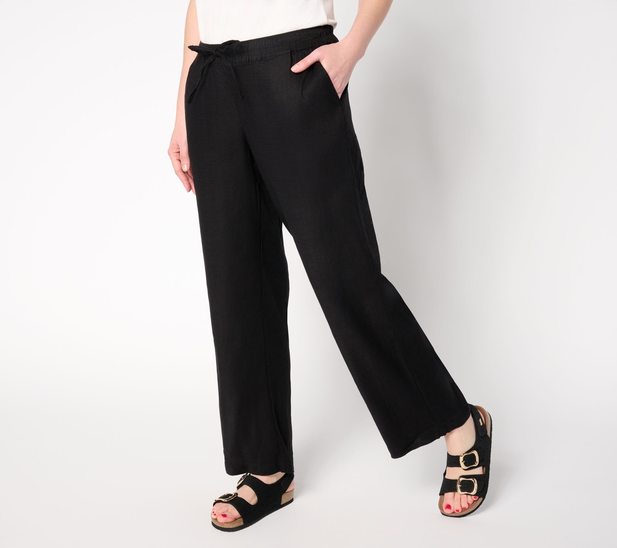 "As Is" NYDJ Relaxed Linen Blend Drawstring Pant