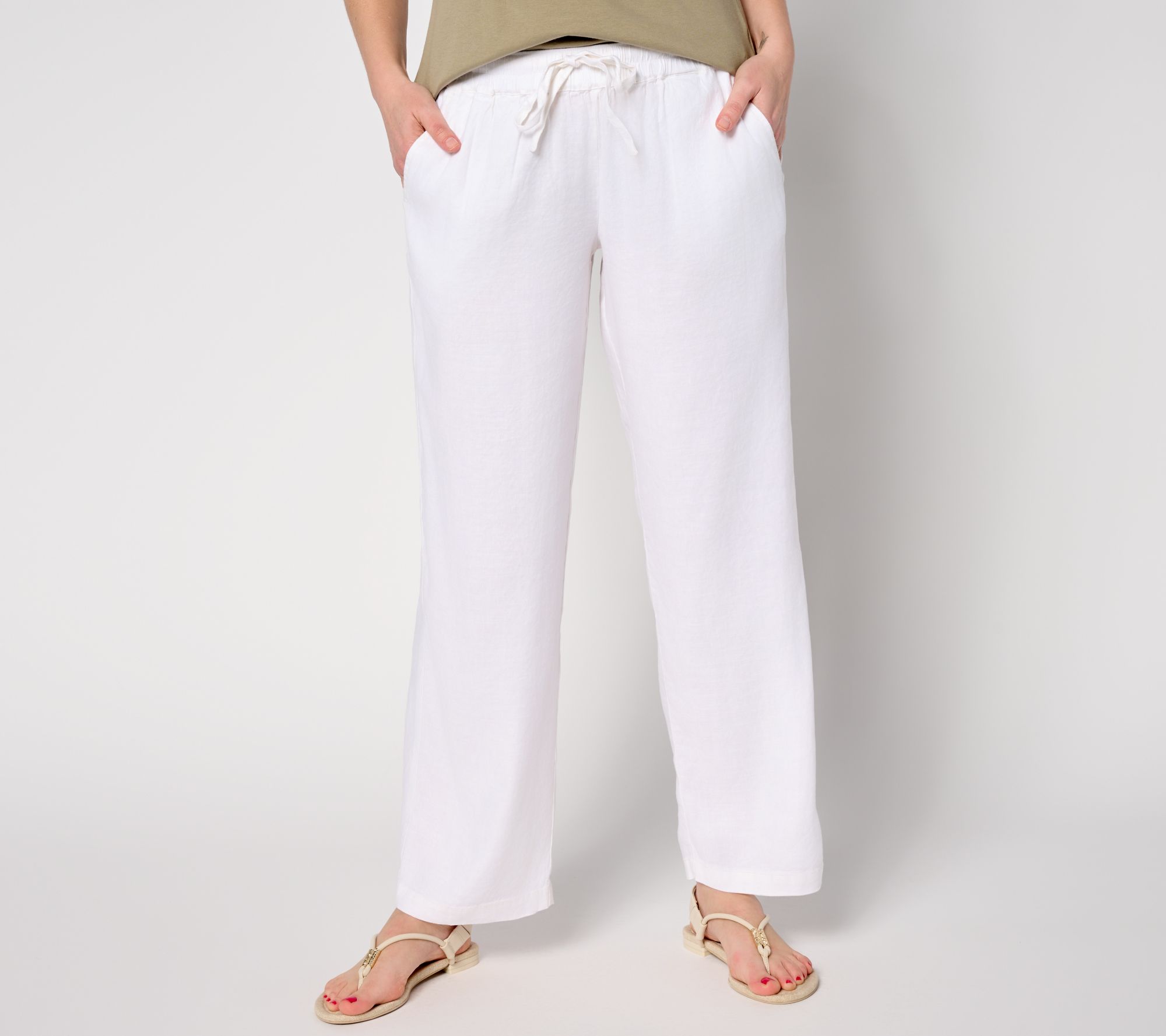 "As Is" NYDJ Relaxed Linen Blend Drawstring Pant