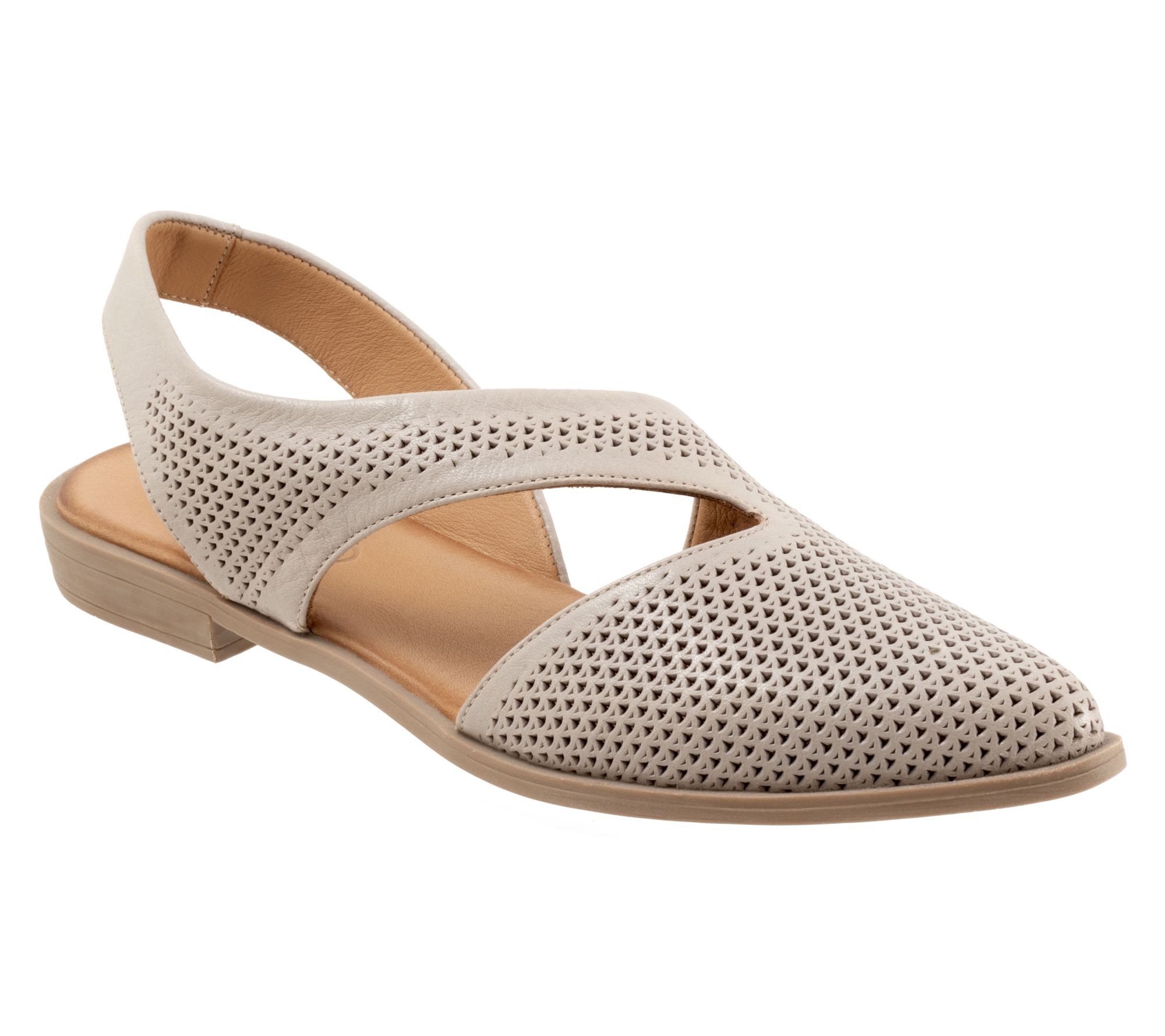Bueno Bianca Perforated Leather Sandal