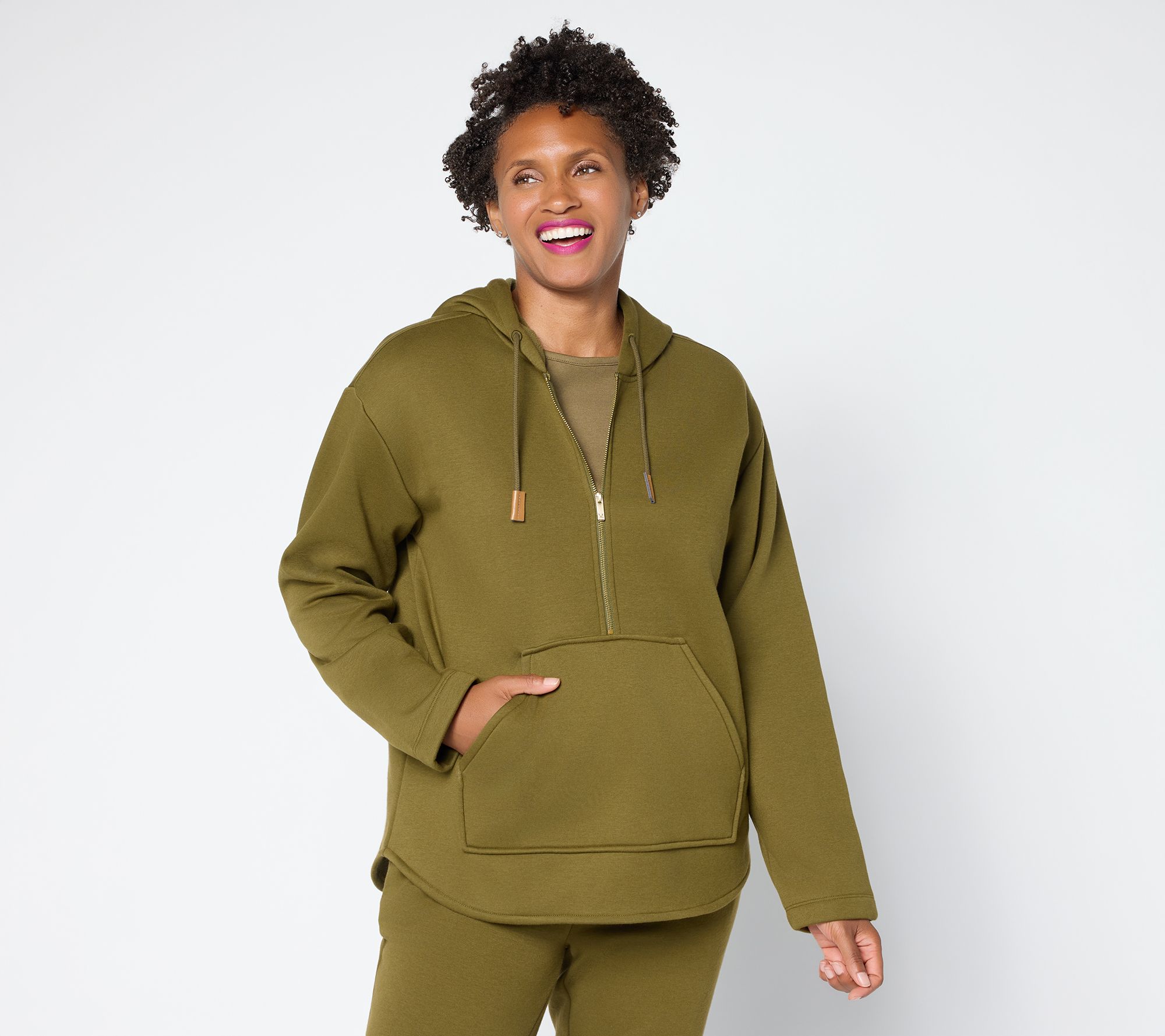 Martha Stewart Signature Bedford Fleece Quarter Zip Pullover