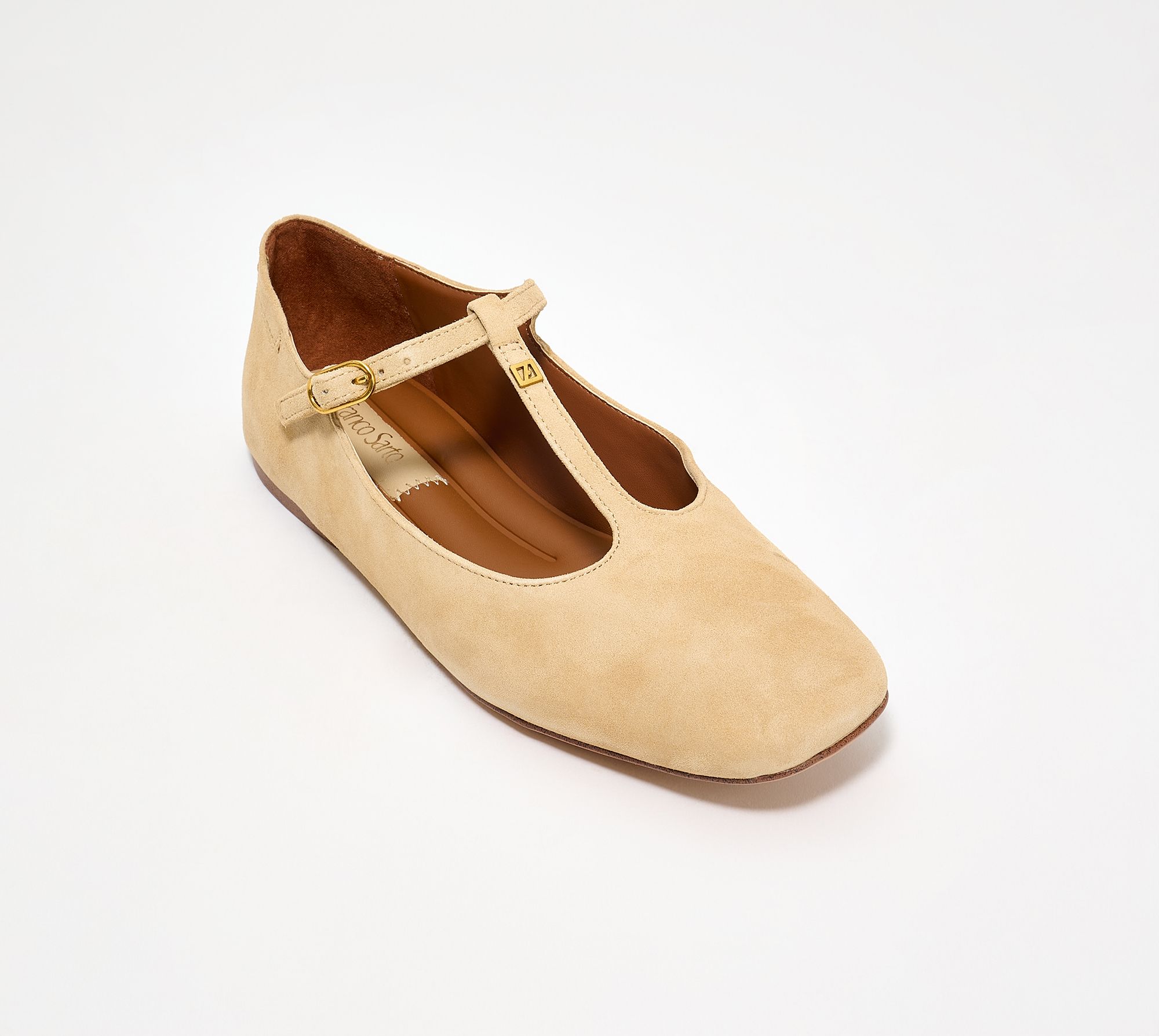 Franco Sarto Patent T-Strap Flats - Marylee