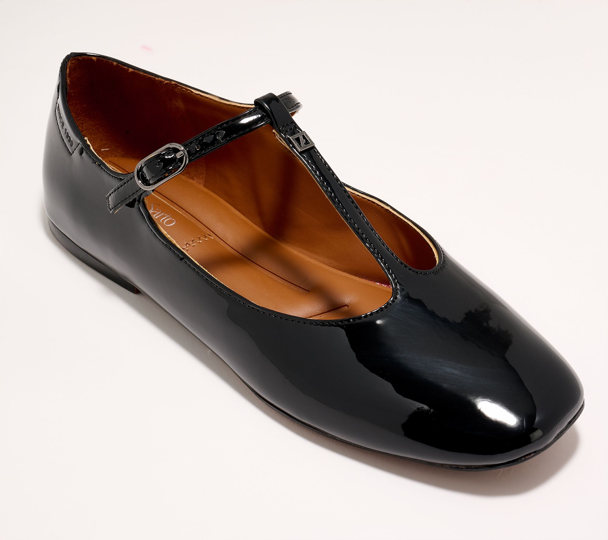 Franco Sarto Patent T-Strap Flats - Marylee