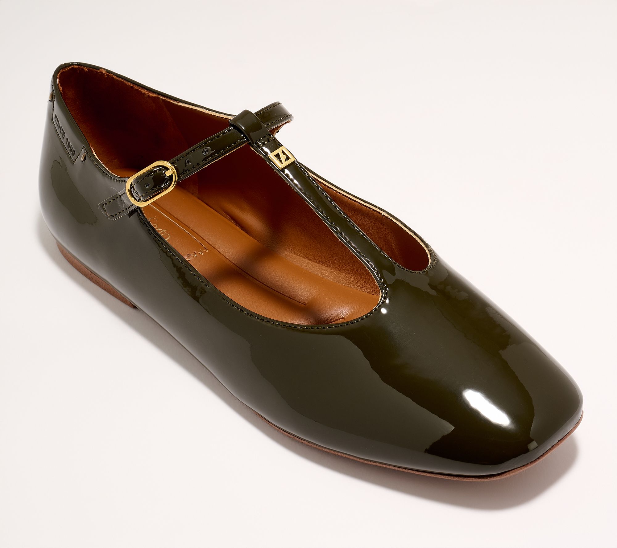 Franco Sarto Patent T-Strap Flats - Marylee