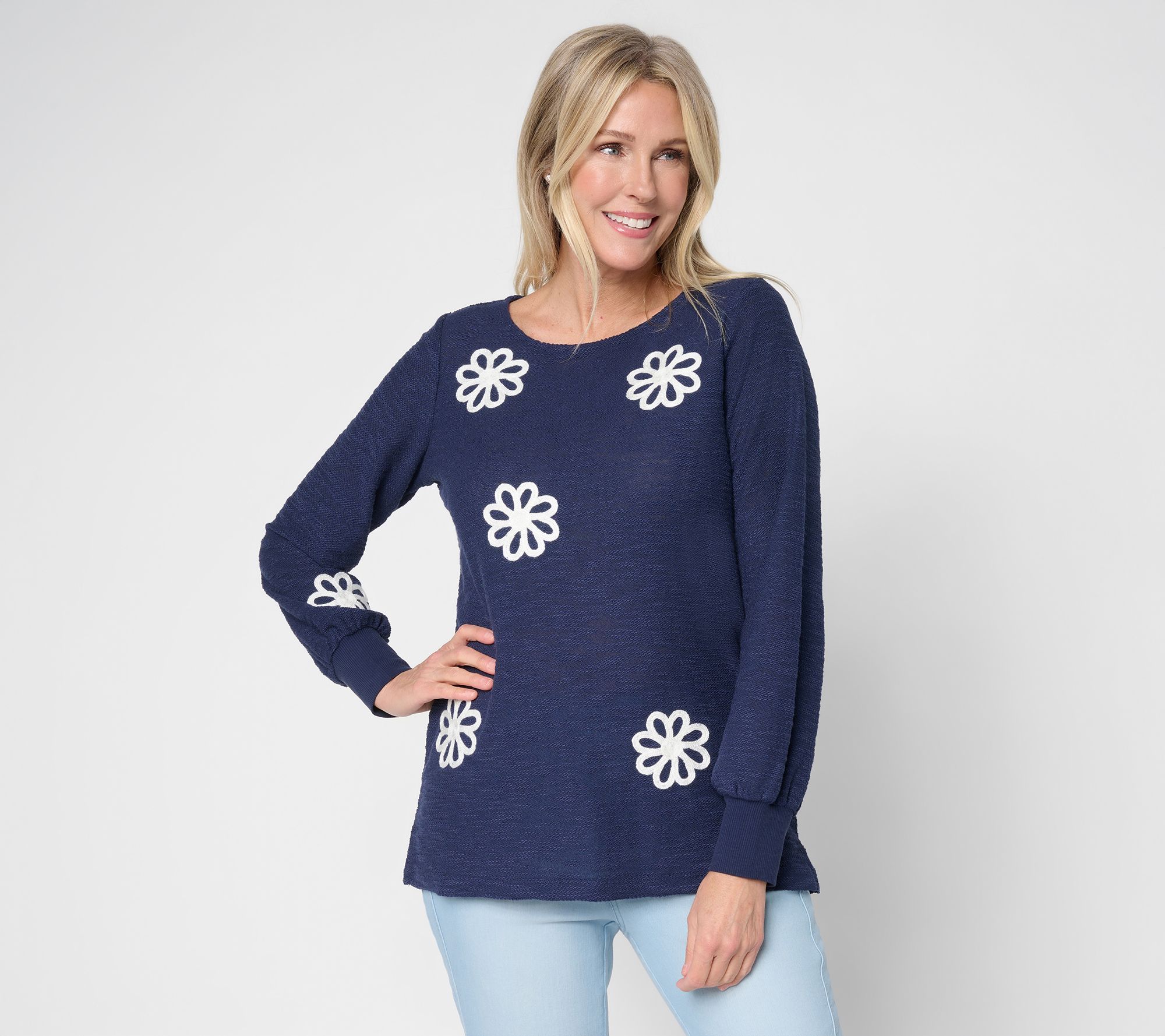 Belle by Kim Gravel Daisies are a Girls Best Bloom Slouchy Top