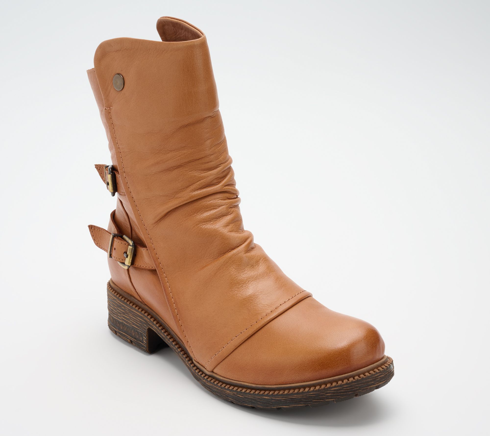 "As Is" Miz Mooz Leather Buckled Ankle Boots - Rixie