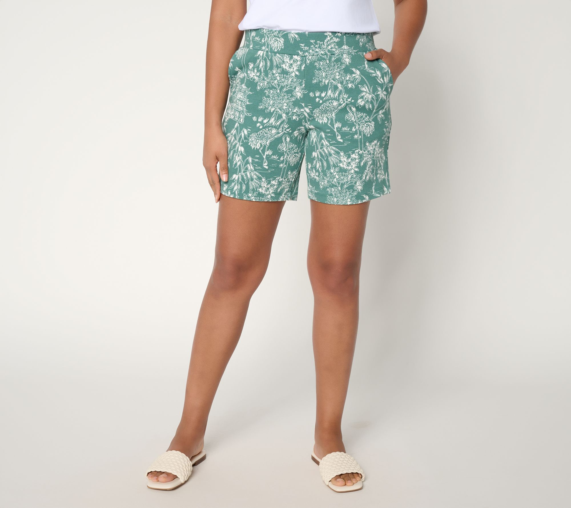 Belle by Kim Gravel Perfect Pique Summer Toile 7" Short