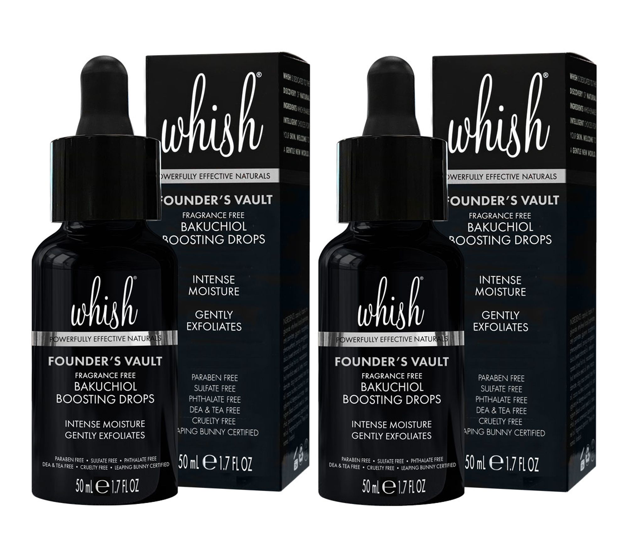 Whish Founders Vault 1.7oz Bakuchiol Boosting Drops Duo