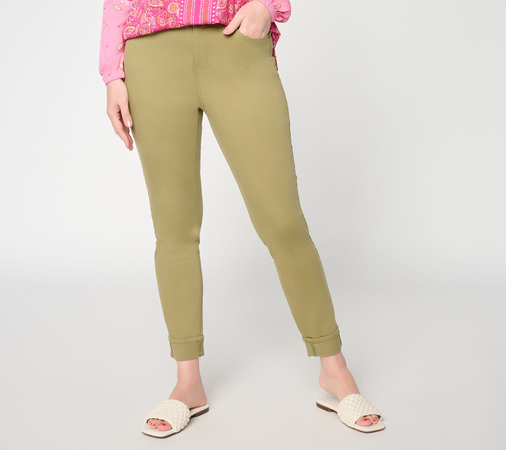 Belle by Kim Gravel Regular Primabelle Twill Mini Cuff Ankle Jean