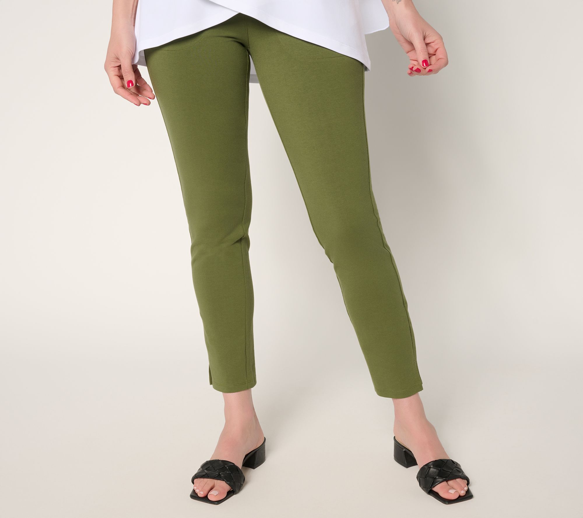 "As Is" Wicked by Women with Control Knit Reg Slim Leg Pant
