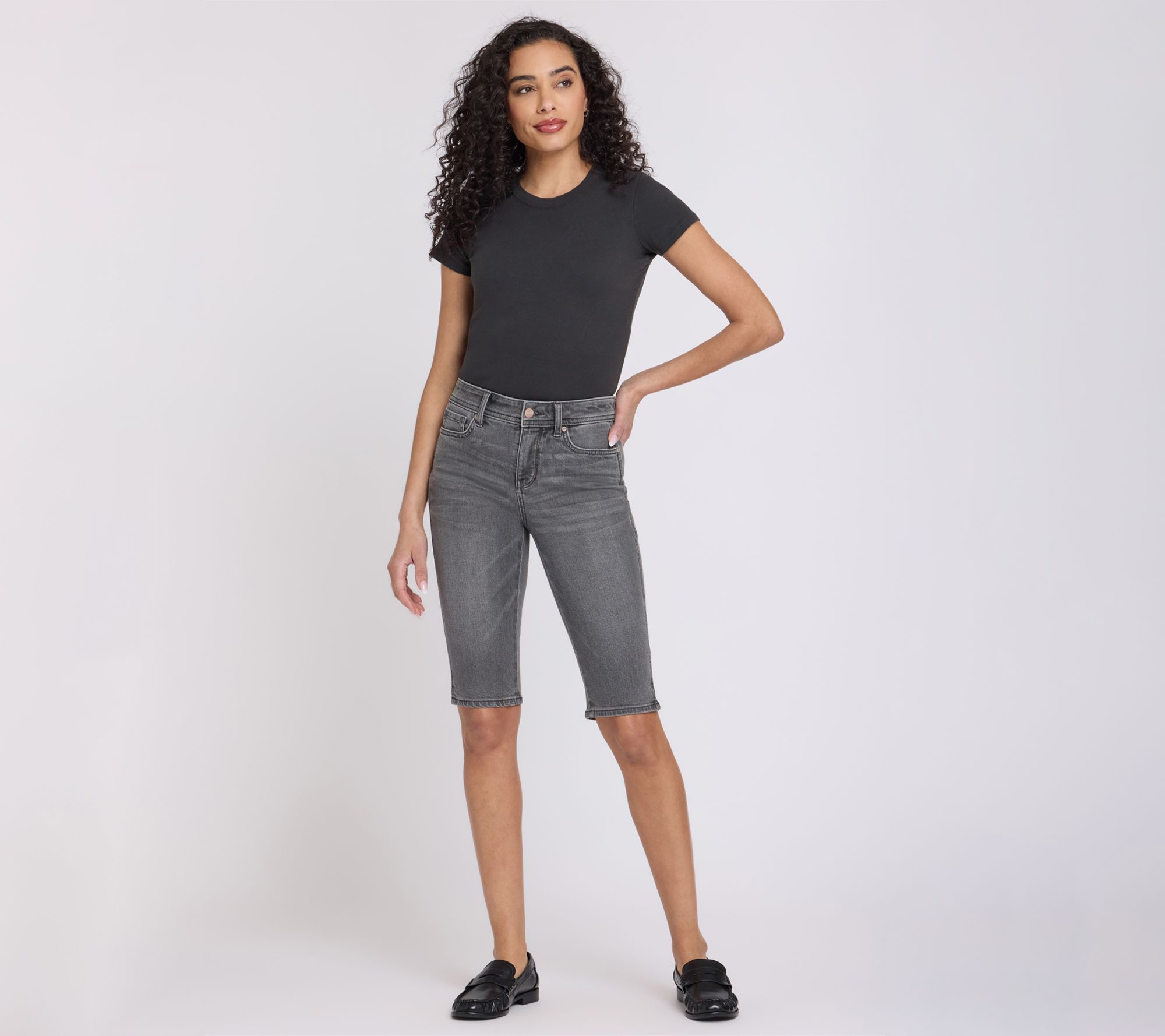 NYDJ Sophie Bike Capri Side Slit Jeans