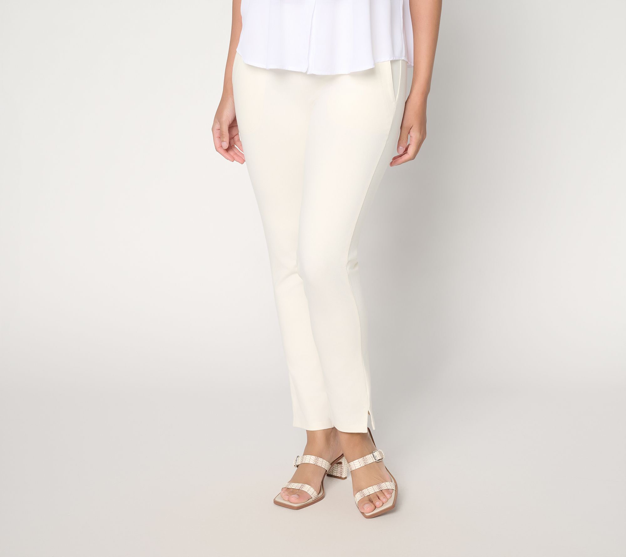 "As Is" Women with Control Petite 86/14 Slim Leg Chic Contour Pant