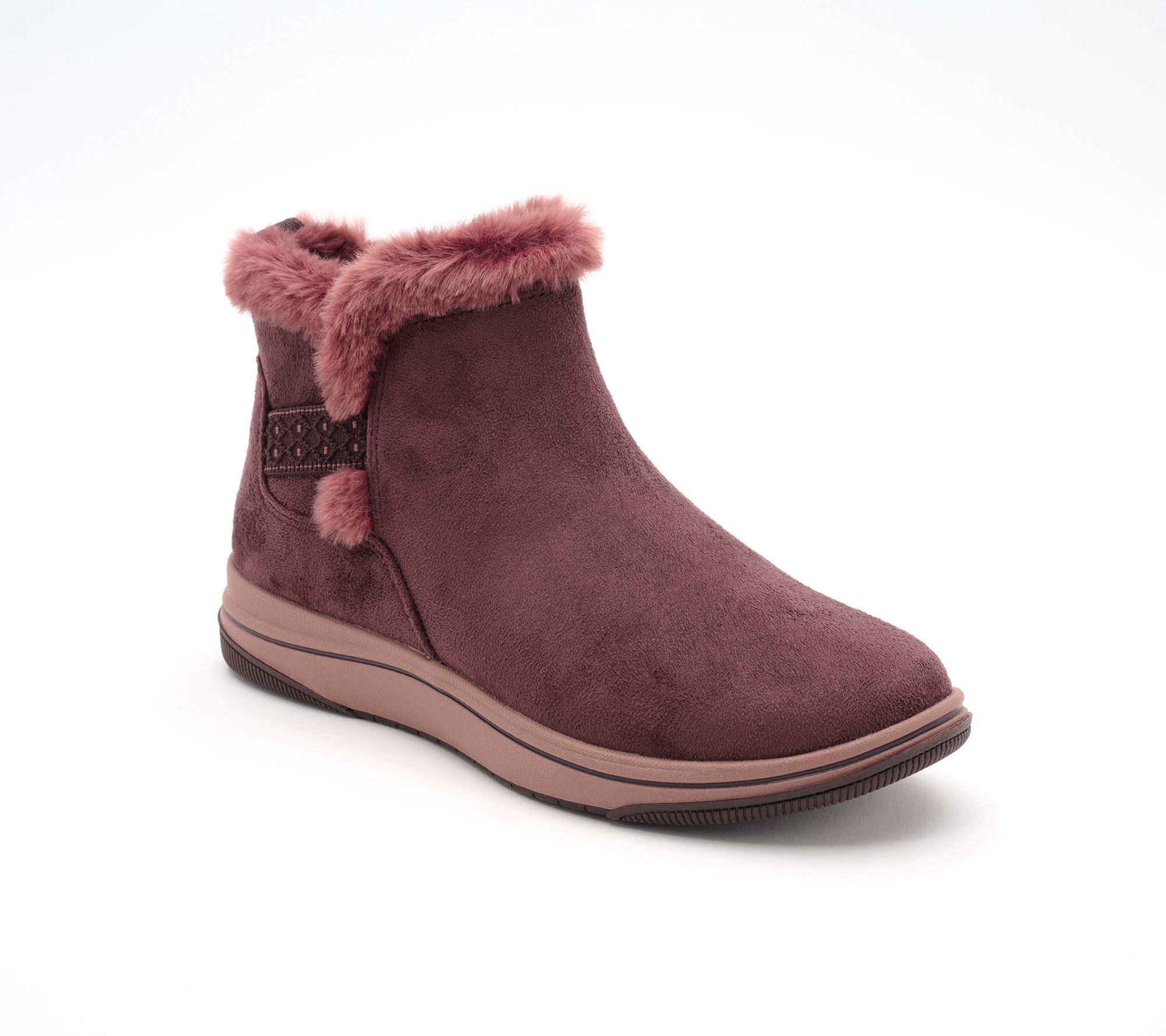  Clarks Cloudsteppers Faux Fur Lined Booties -Breeze Pearl