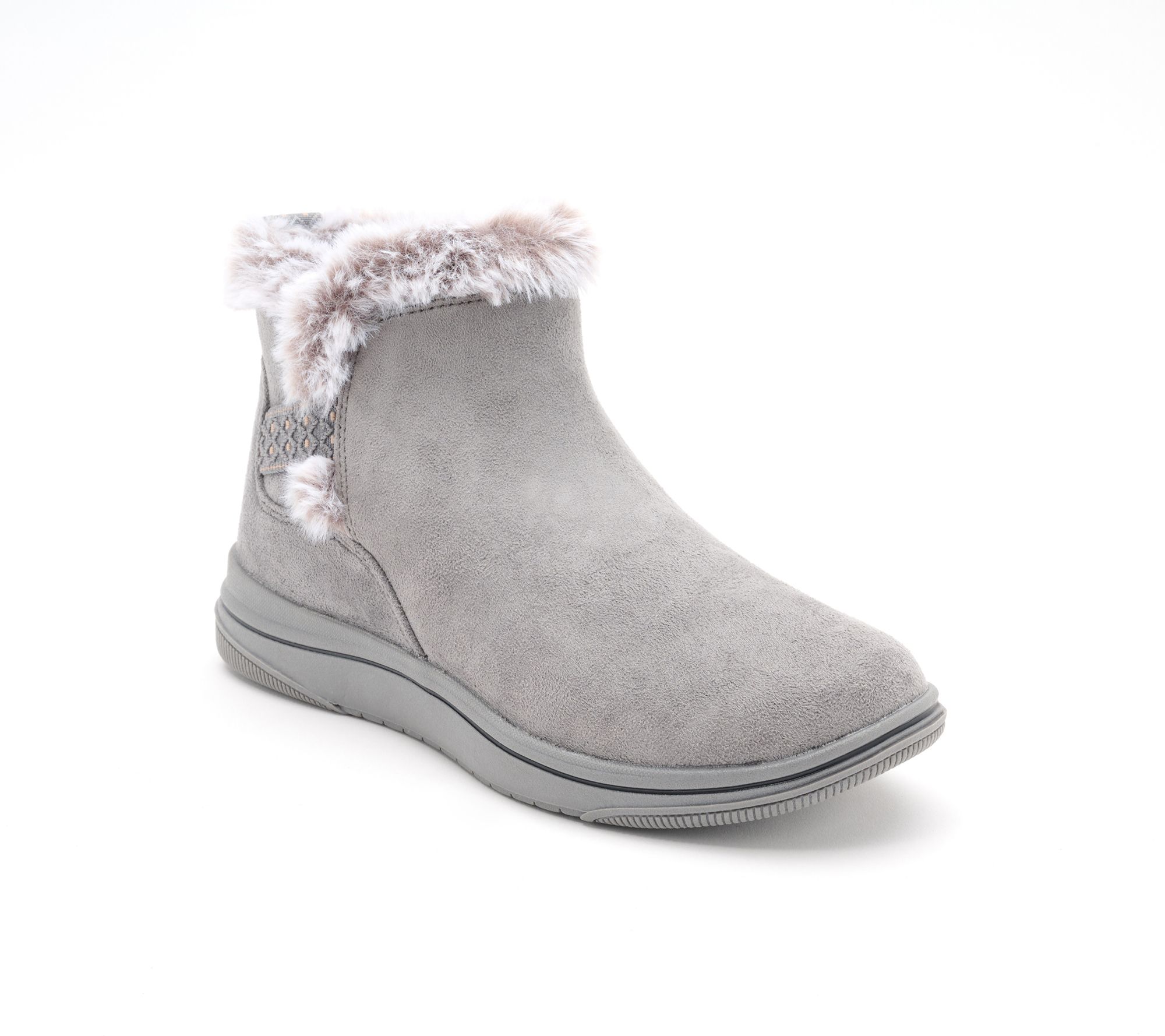 Clarks Cloudsteppers Faux Fur Lined Booties -Breeze Pearl