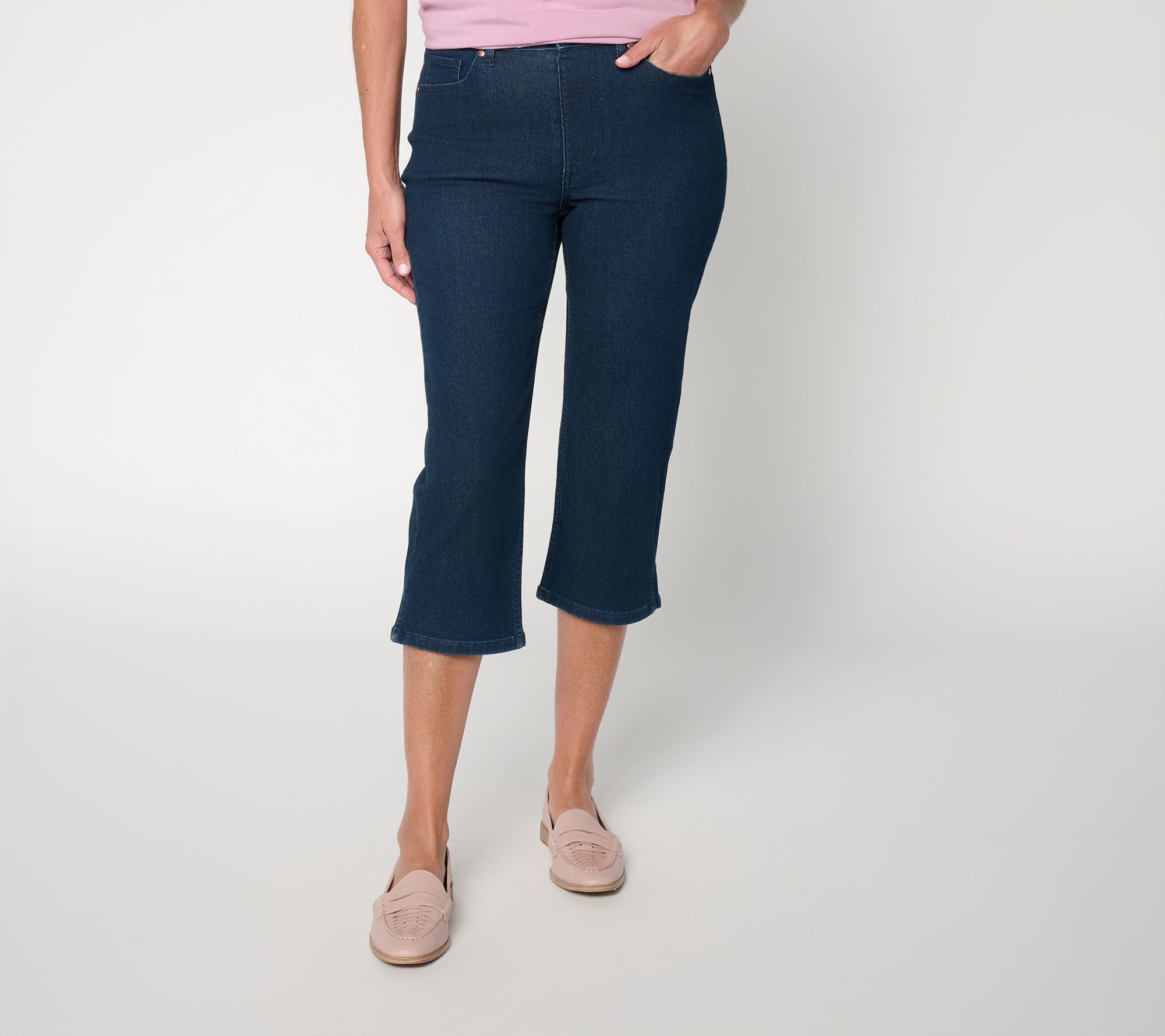 "As Is" BEAUTIFUL by Lawrence Zarian Reg DeluxeDenim Capri - Indigo
