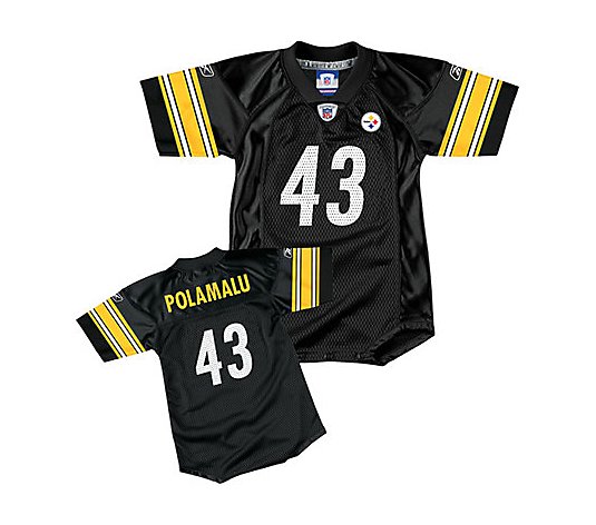 Toddler Mitchell & Ness Troy Polamalu Black Pittsburgh Steelers 2005 Retired Legacy Jersey Size: 2T